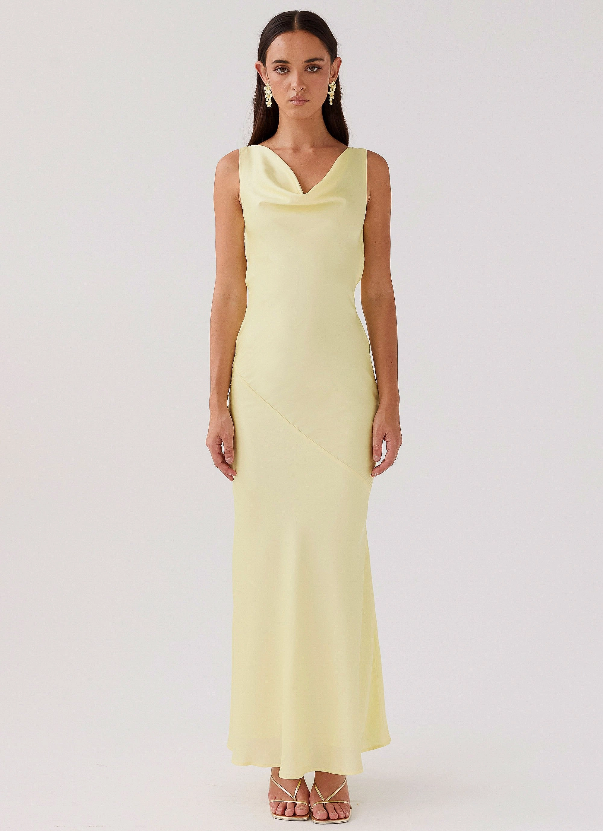 Be Mine Satin Maxi Dress - Canary Gender Free