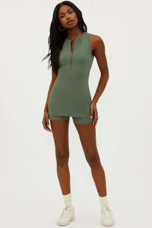 Beach Riot Olina Romper - Queen Palm Waffle