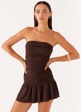 AntiFrayEdging Eclair Mini Dress - Chocolate