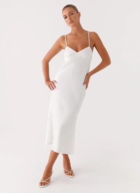 Bentley Midi Dress - White Low Maintenance