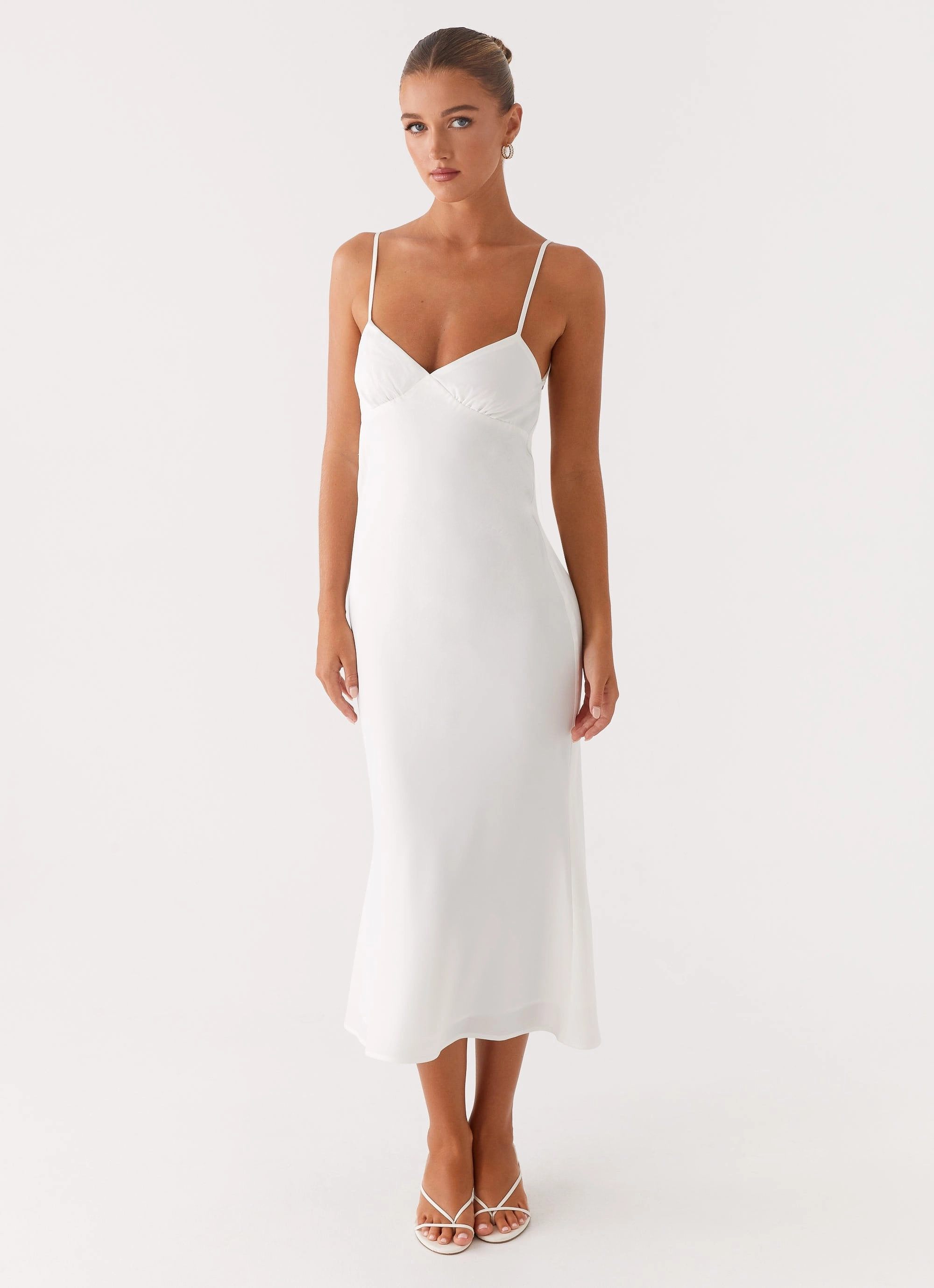 Luxe Mood Easy and Effortless Bentley Midi Dress - White