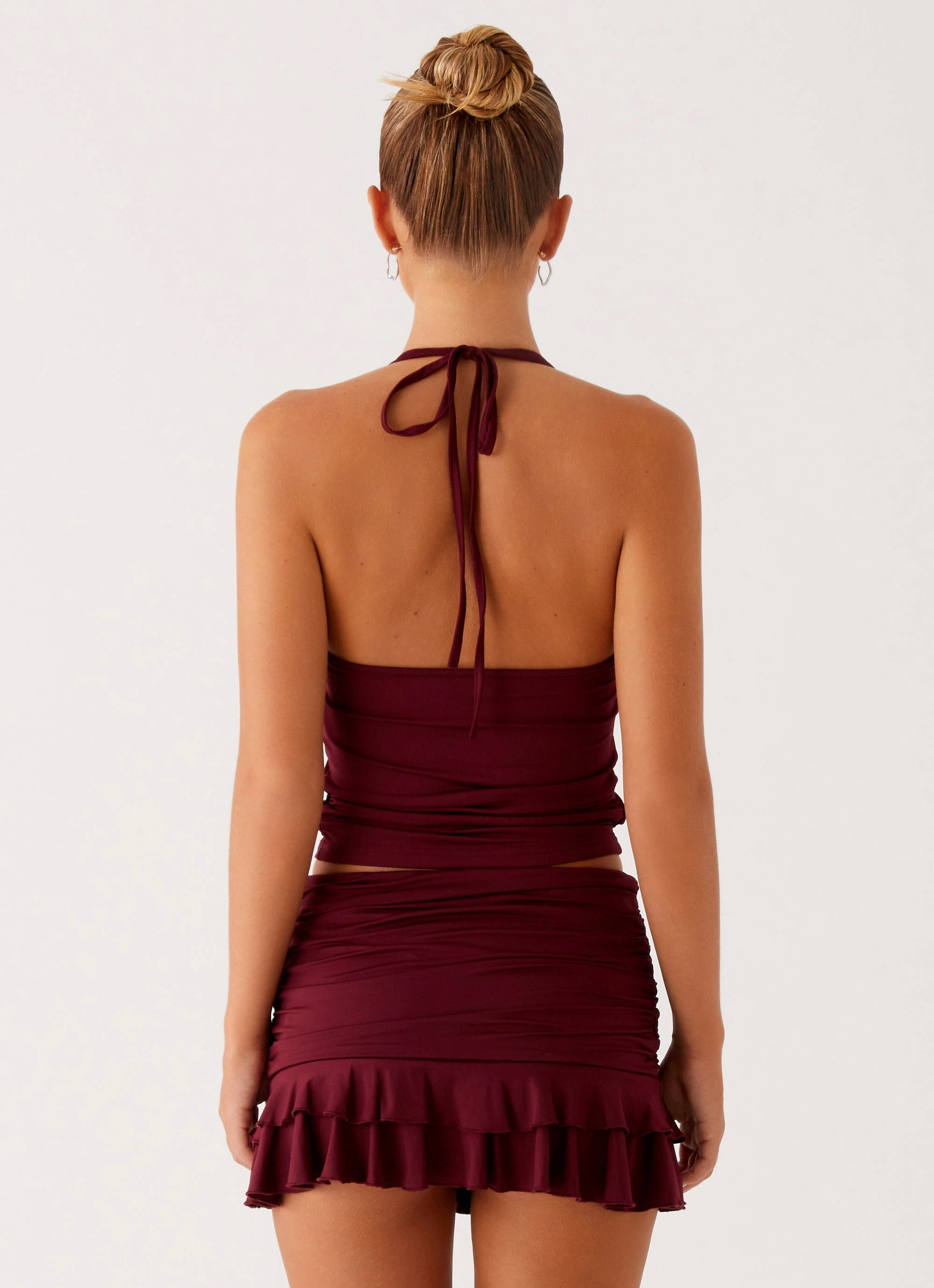 Bernie Mini Skirt - Raspberry Wine Tight Cut