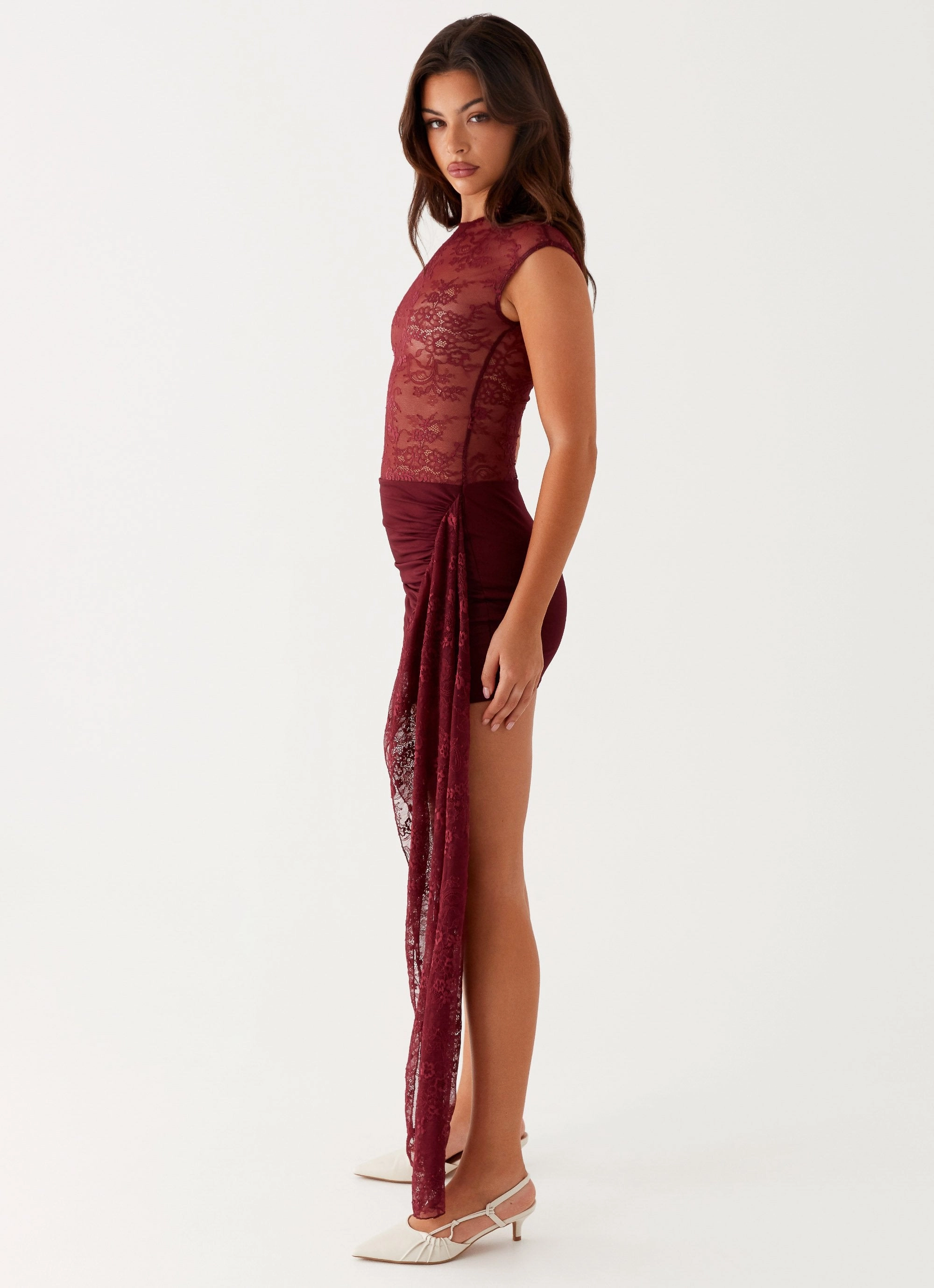 All Season Style Best Behaviour Mini Dress - Burgundy