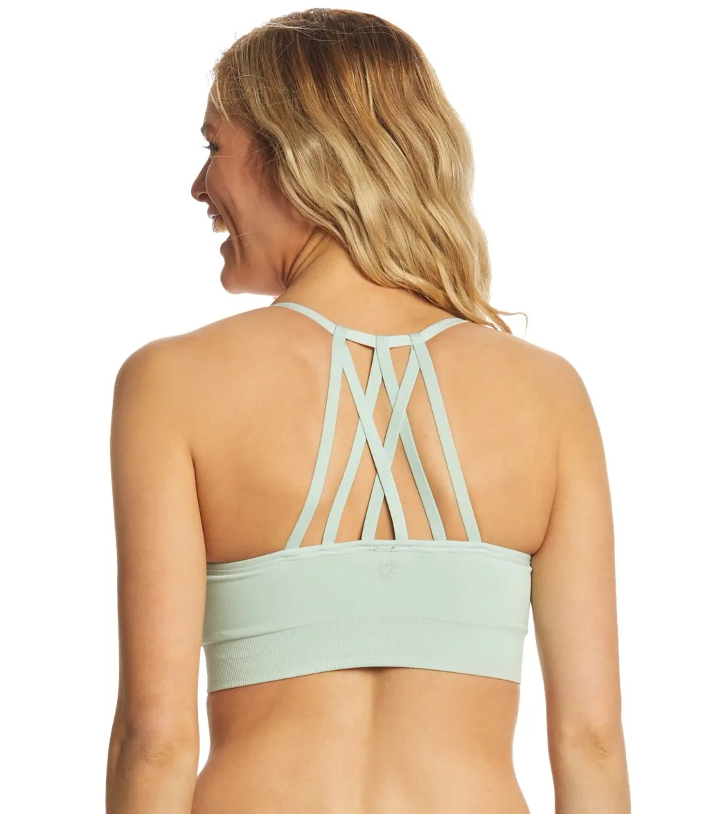Betsey Johnson Performance Mesh Front Strappy Back Seamless Bra