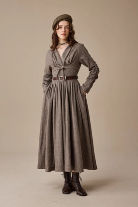 Bette 24 |Gingham 100% Wool Dress Sporty Top NonChafingTrim