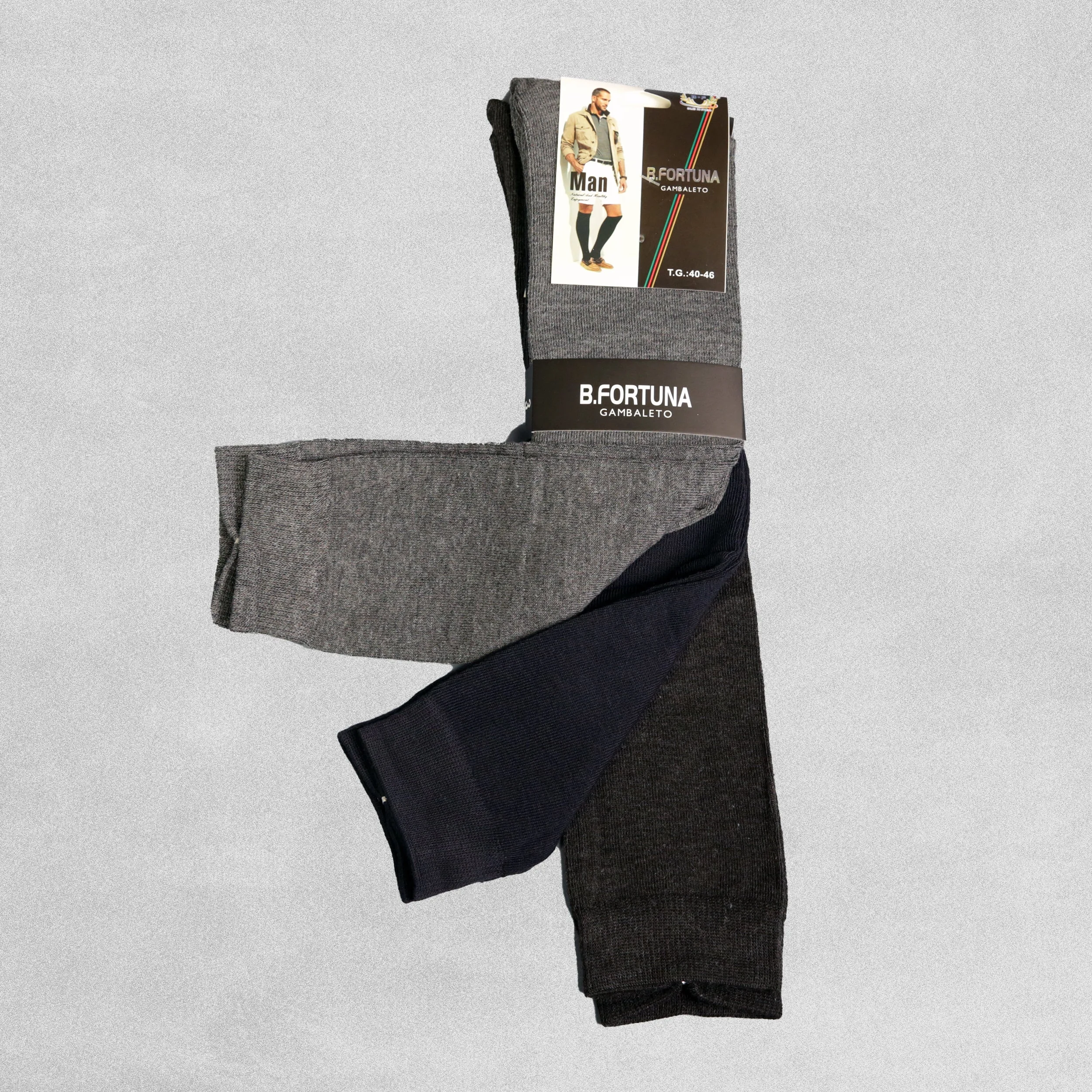 B.Fortuna Mens Knee Socks Assorted Colours Size 40-46 (UK 7-11) - 3 Pairs