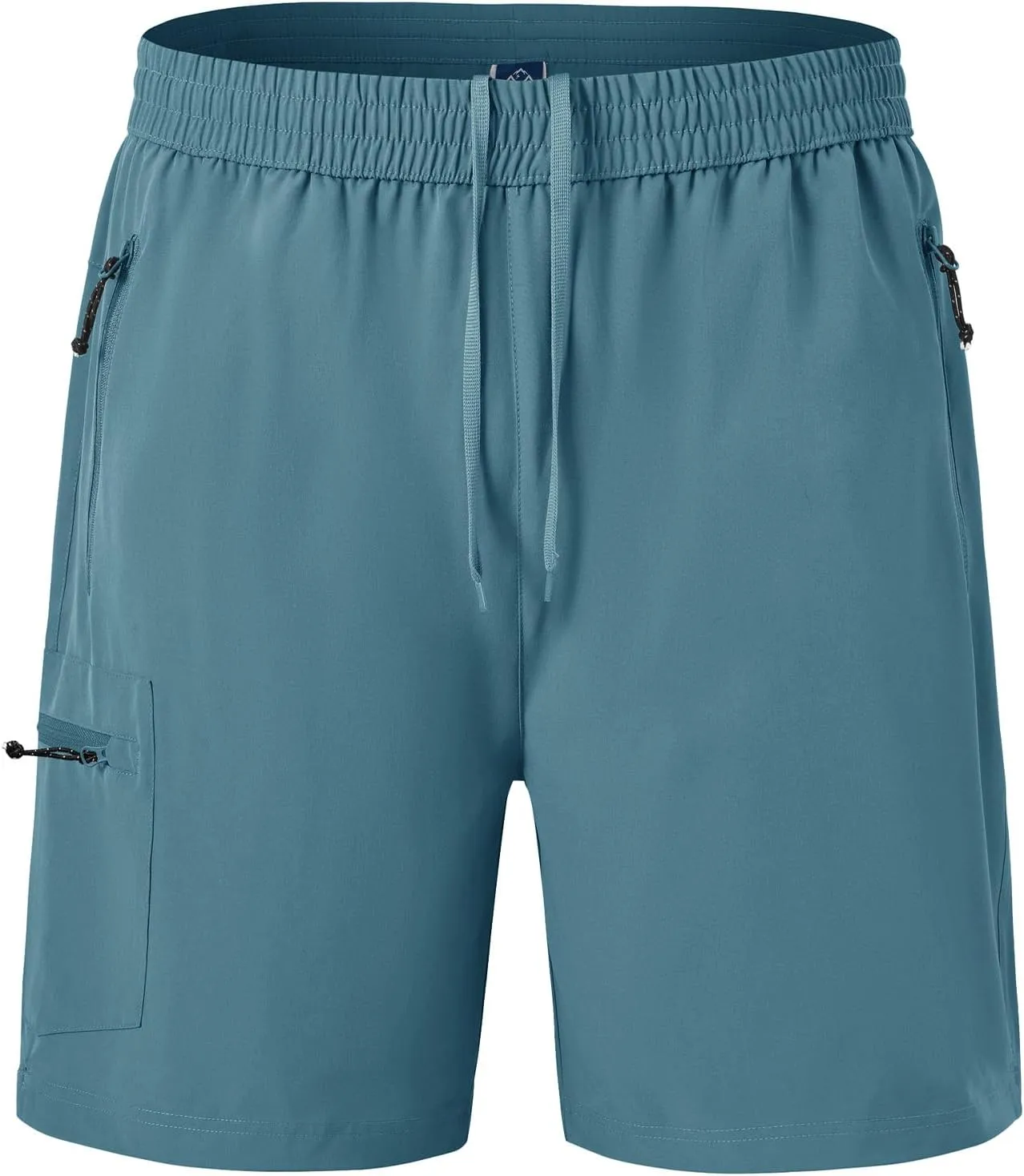 BGOWATU Men's Athletic Hiking Shorts Stretch Quick Dry Sports Gym Shorts with Zipper Pockets for Fishing Travel