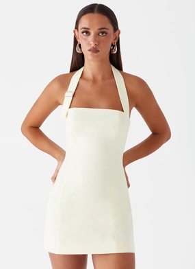 Soft Fashion Bianca Halter Dress - Yellow