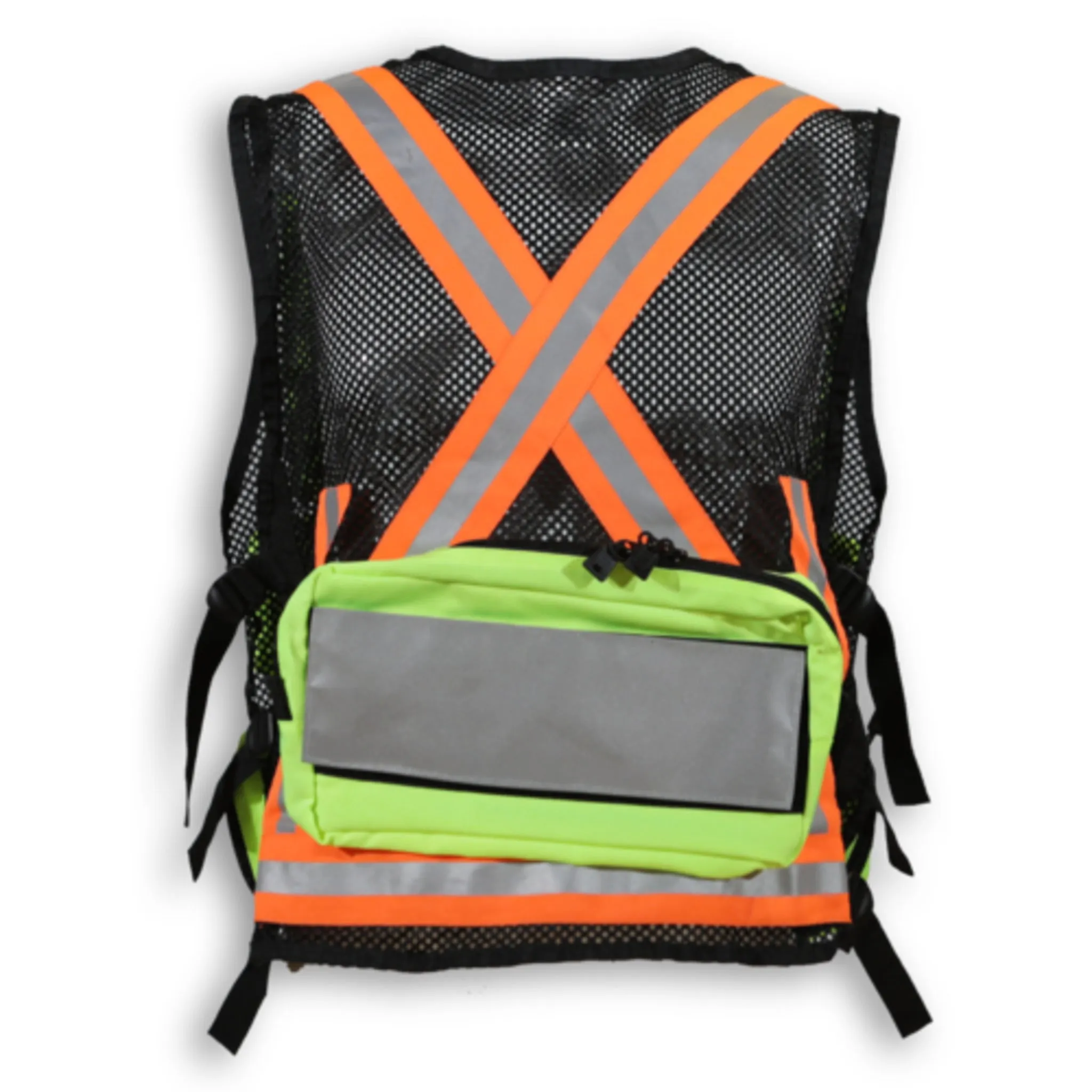 Big K 1000D Nylon Mesh First Aid Safety Vest | Durable 5-Pocket Design | Adjustable Straps | Reflective Tape | YKK Zipper