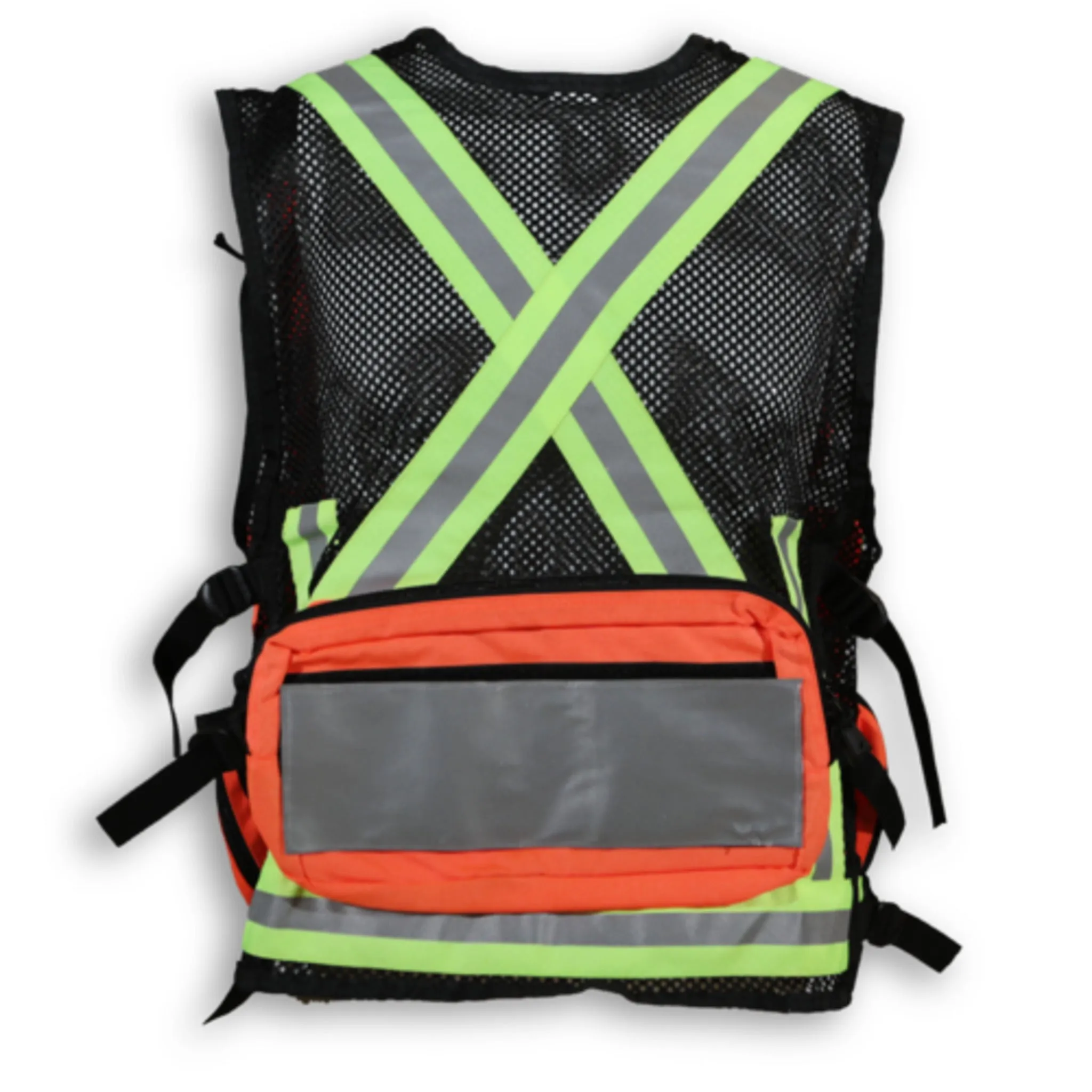 Big K 1000D Nylon Mesh First Aid Safety Vest | Durable 5-Pocket Design | Adjustable Straps | Reflective Tape | YKK Zipper