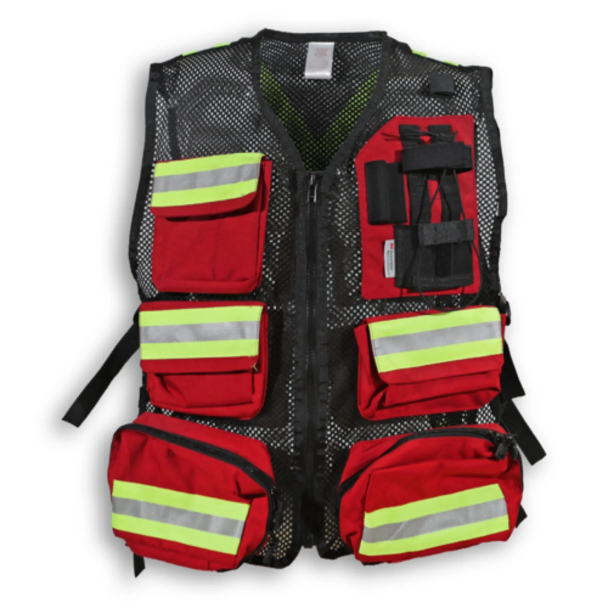 Big K 1000D Nylon Mesh First Aid Safety Vest | Durable 5-Pocket Design | Adjustable Straps | Reflective Tape | YKK Zipper