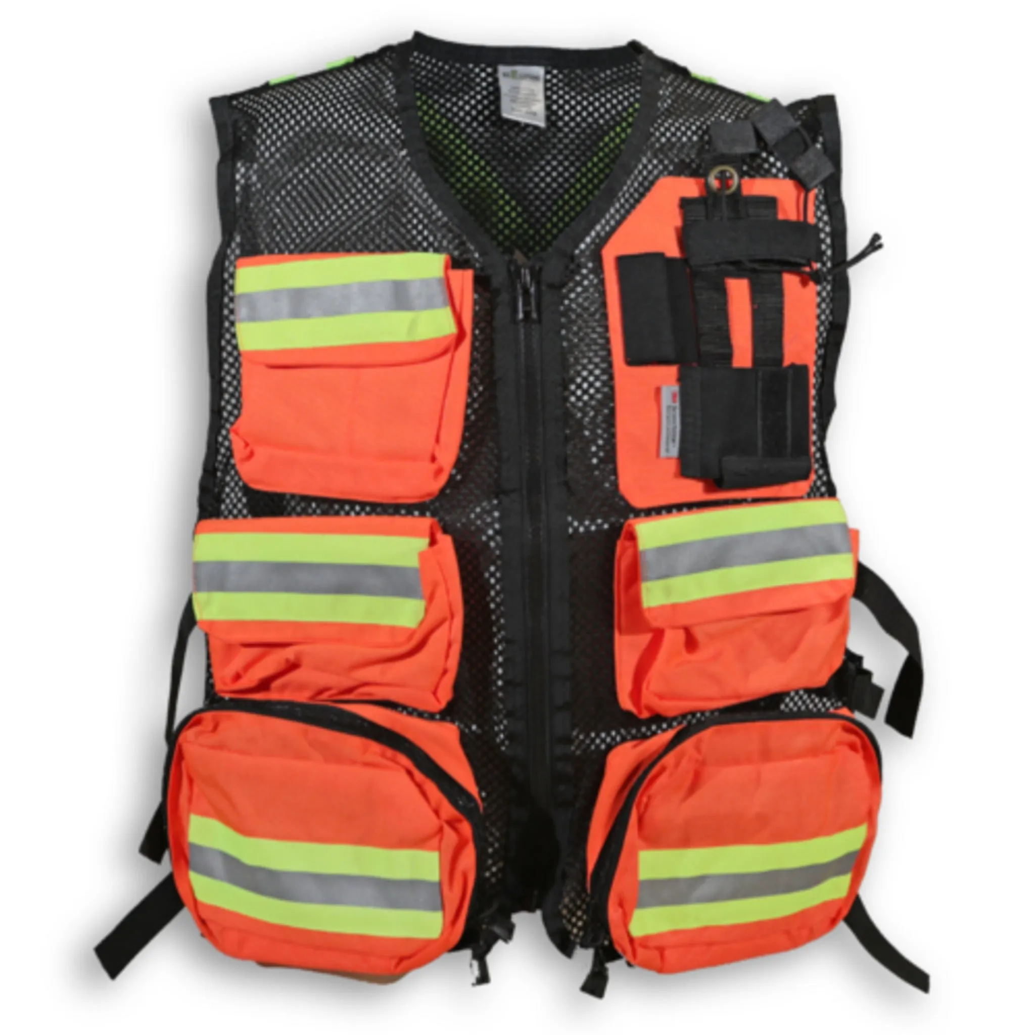 Big K 1000D Nylon Mesh First Aid Safety Vest | Durable 5-Pocket Design | Adjustable Straps | Reflective Tape | YKK Zipper