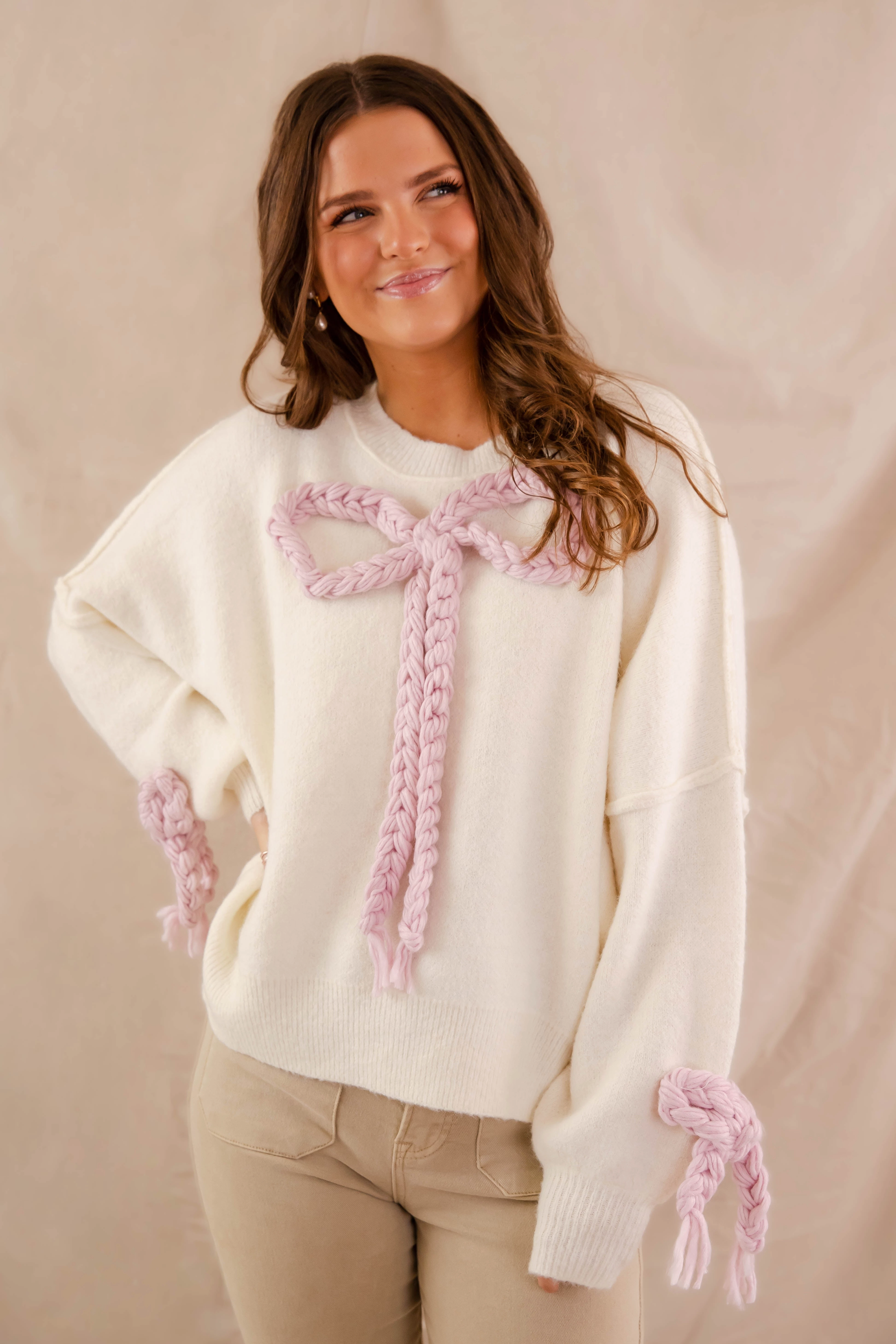 Searching For A Cowboy Sweater-Ivory FoldableFeature