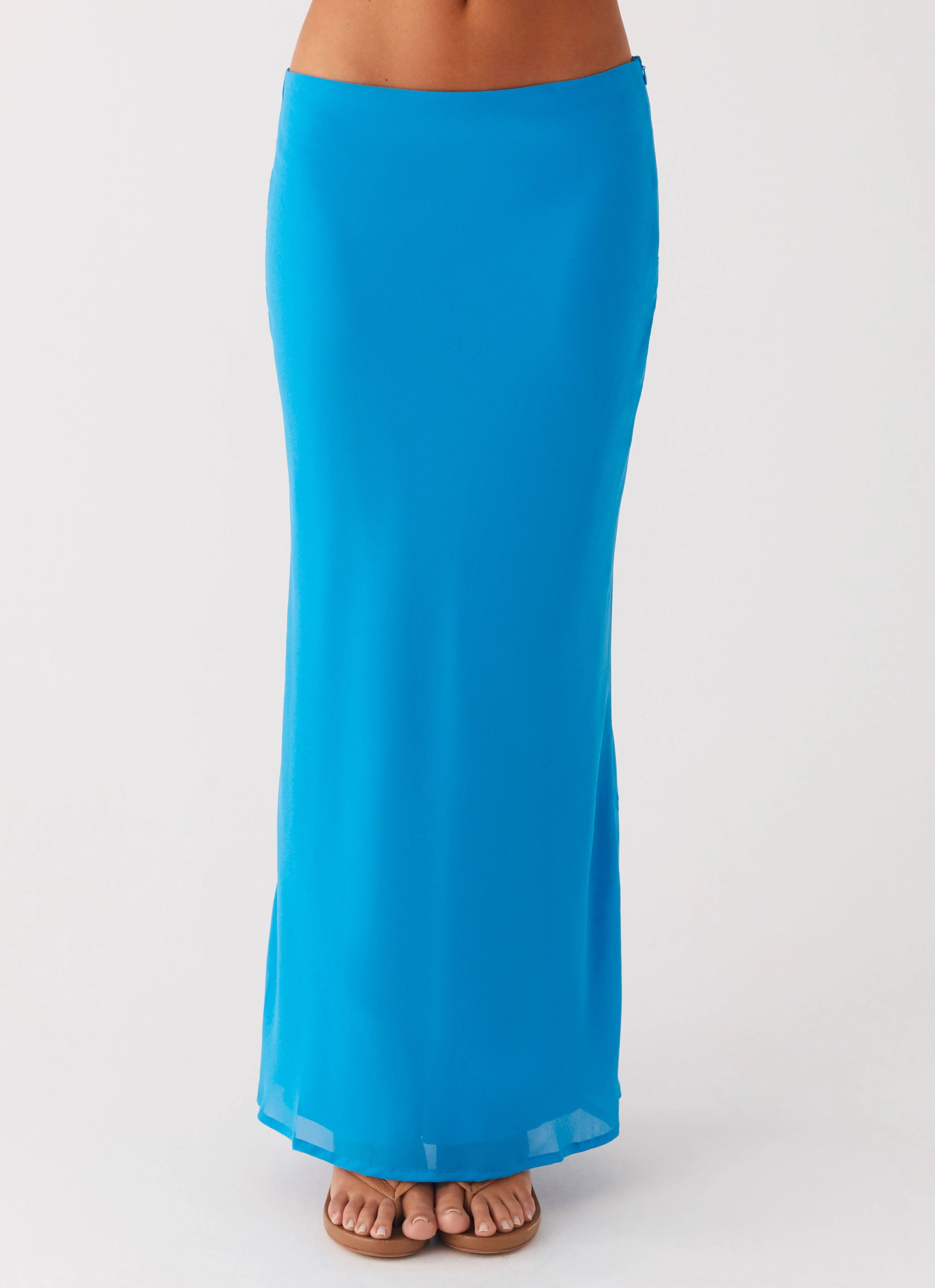 Tough Stretch Another Life Chiffon Maxi Skirt - Turquoise