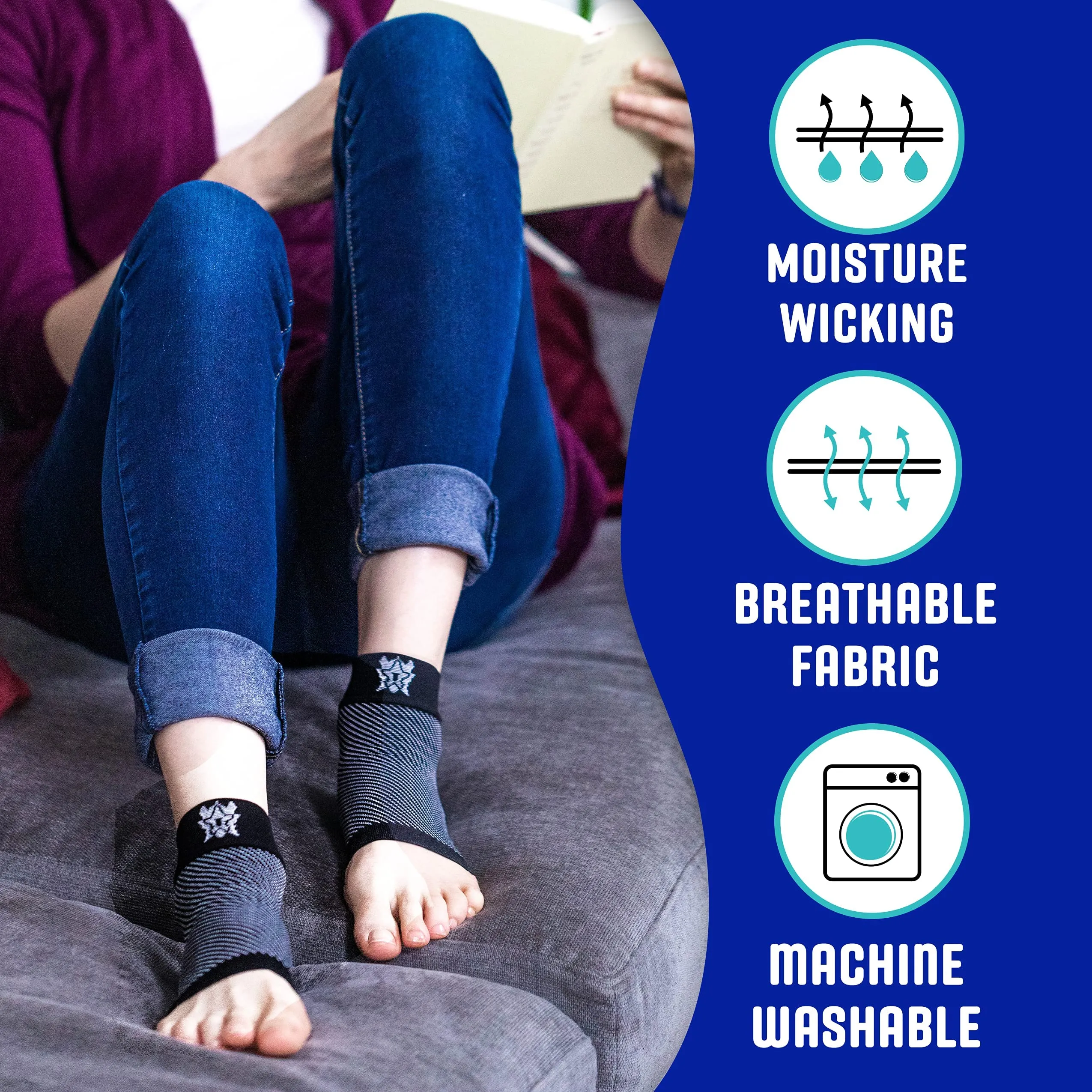 Bitly Plantar Fasciitis for Women & Men Socks Foot & Ankle Compression Sleeve, Pink, M Medium 1