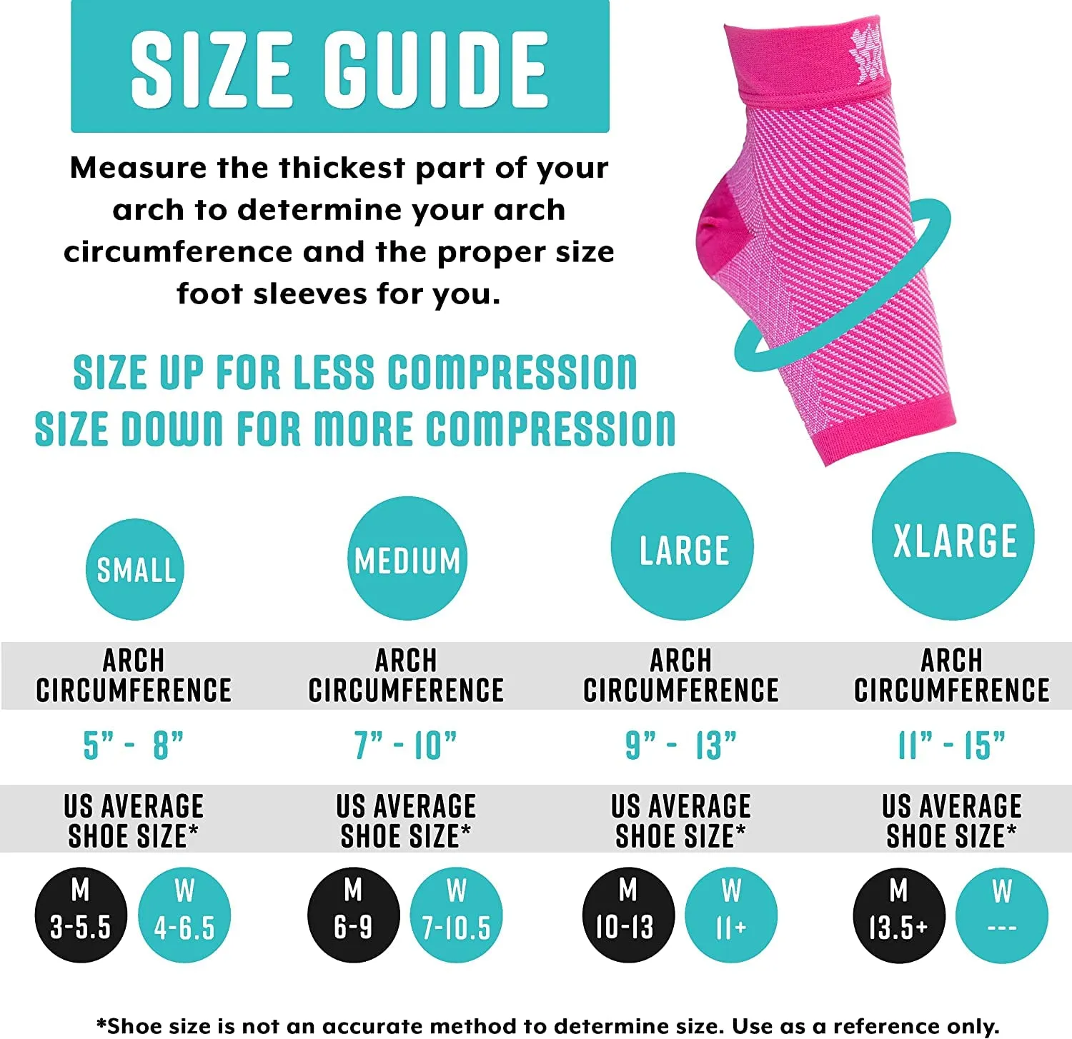 Bitly Plantar Fasciitis for Women & Men Socks Foot & Ankle Compression Sleeve, Pink, M Medium 1