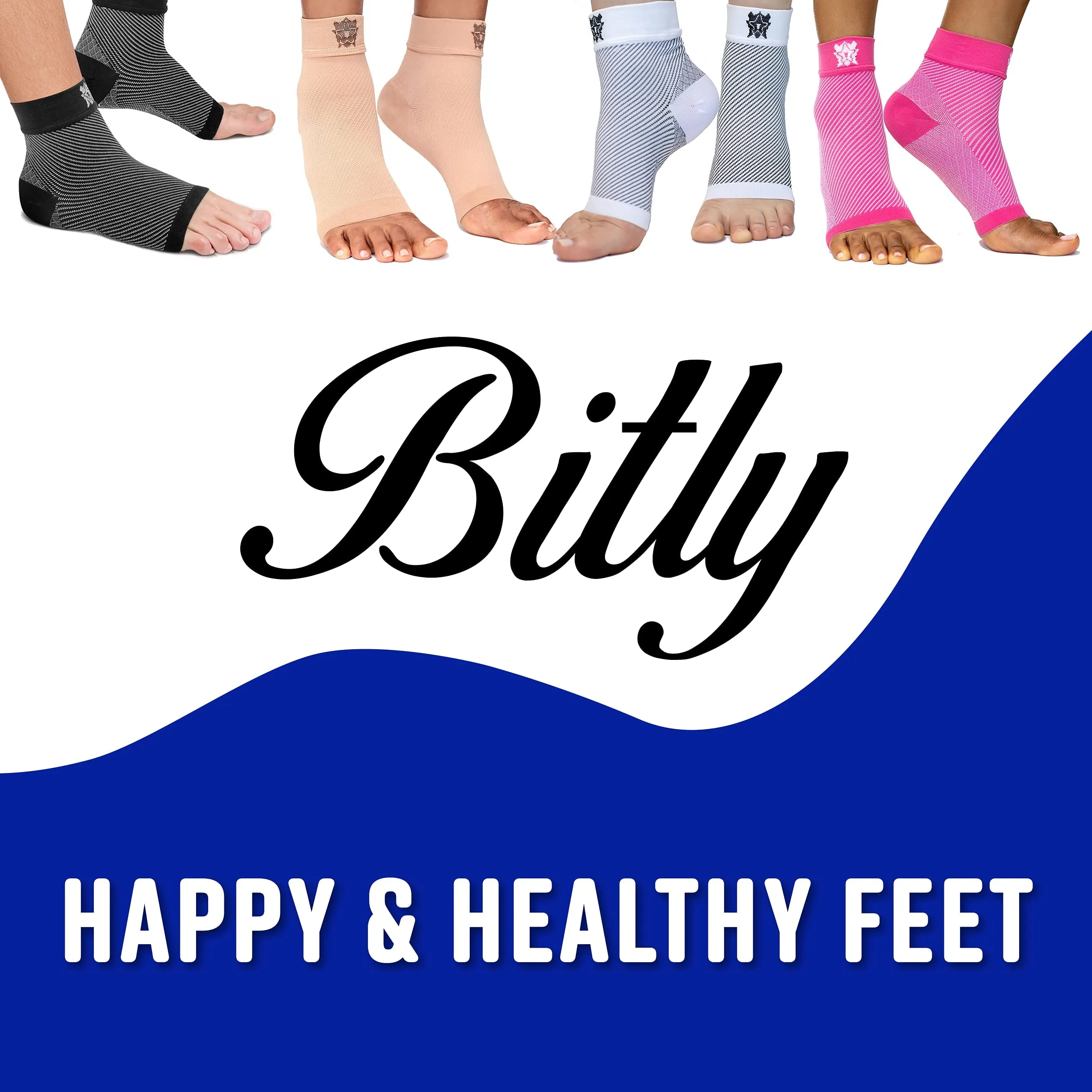 Bitly Plantar Fasciitis for Women & Men Socks Foot & Ankle Compression Sleeve, Pink, M Medium 1