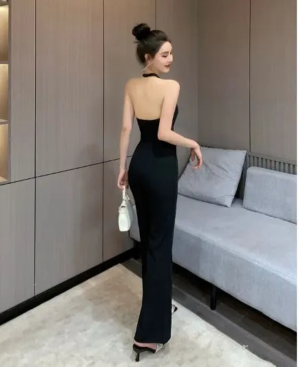Black Halter Jumpsuit
