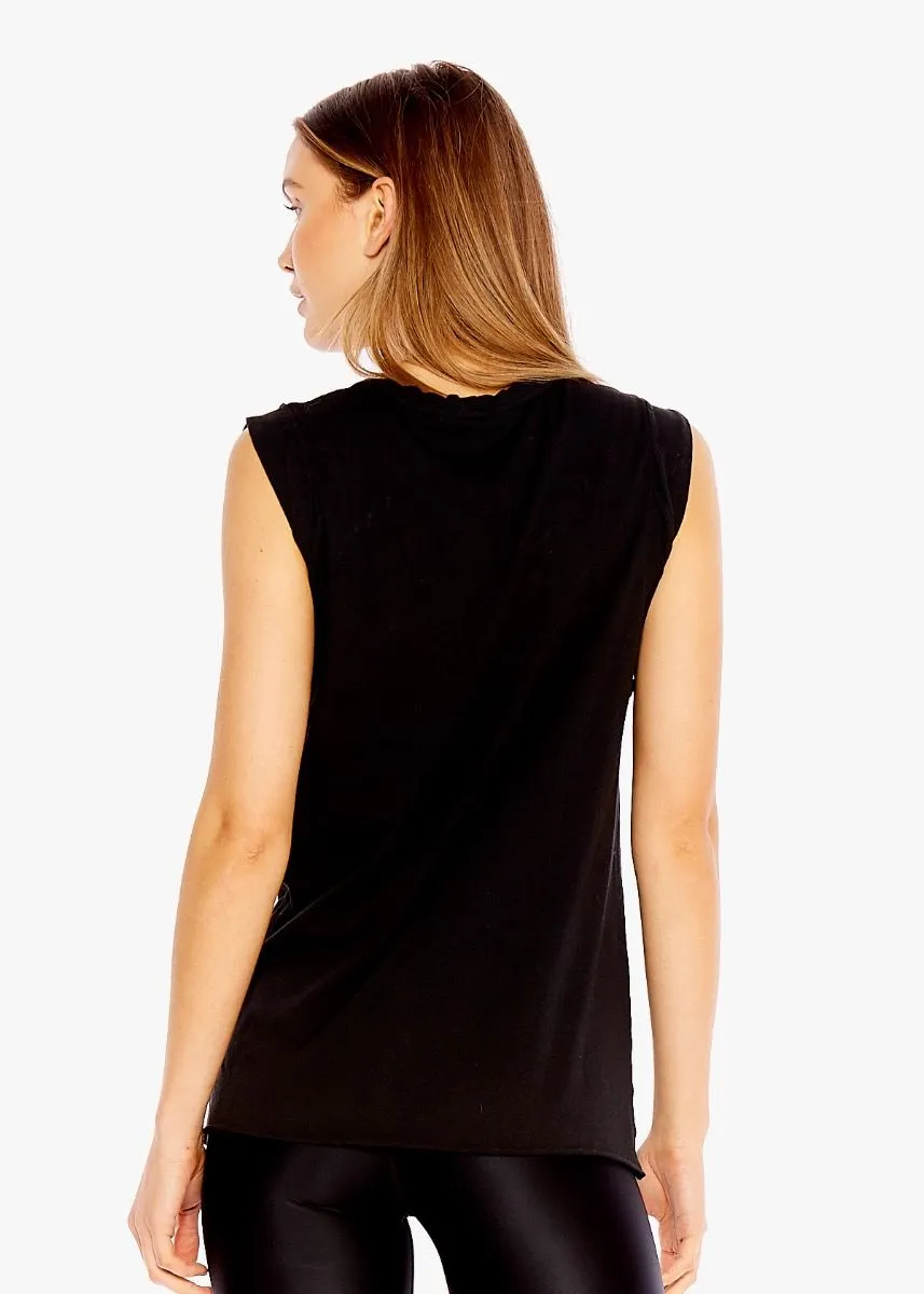 Black Logo Muscle Tank