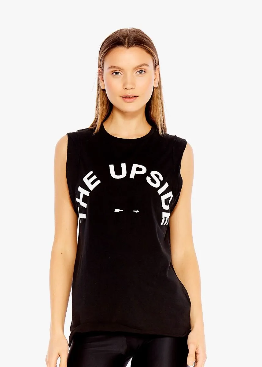 Black Logo Muscle Tank