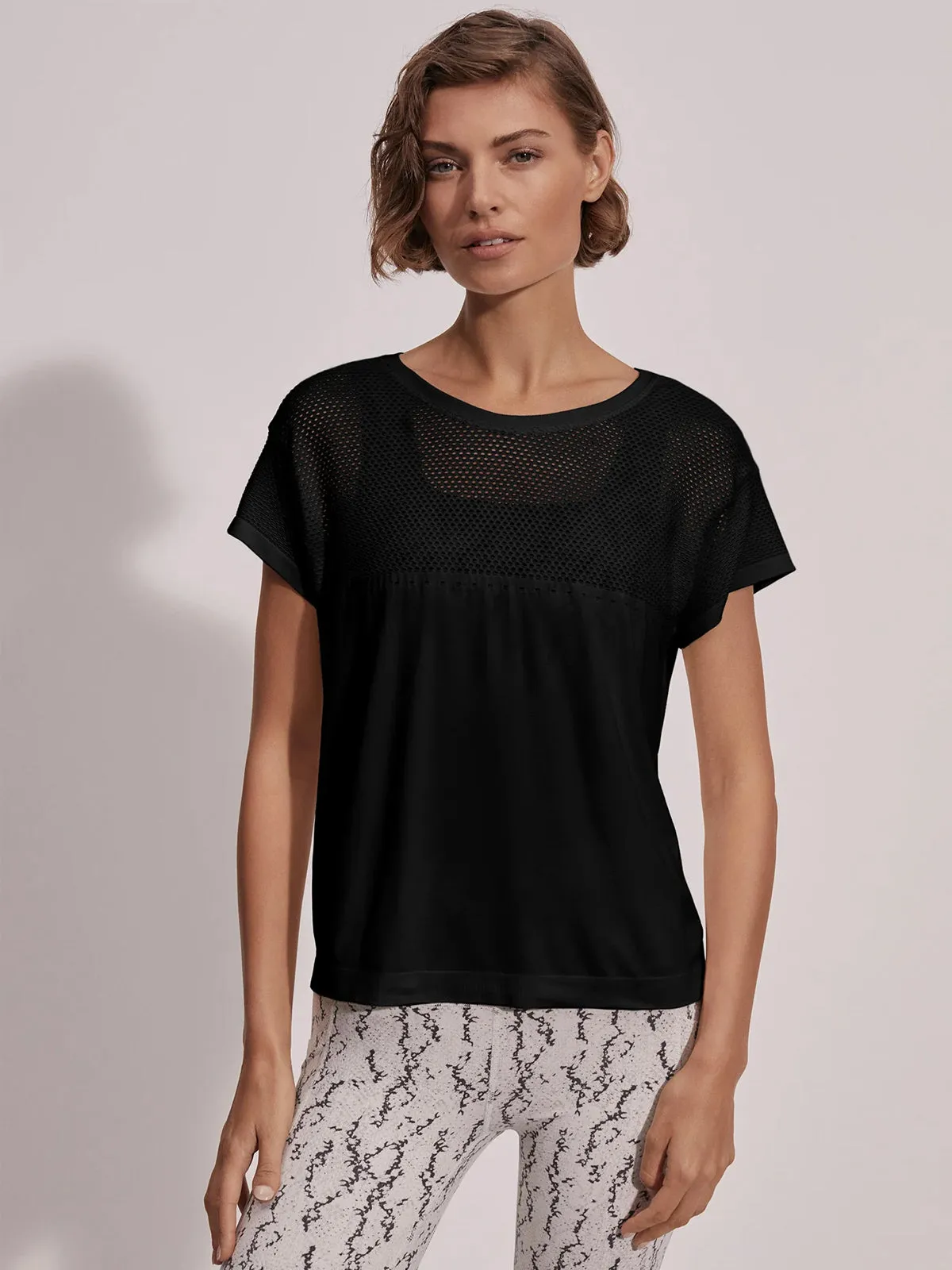 Black Seamless Calloway Boxy Tee