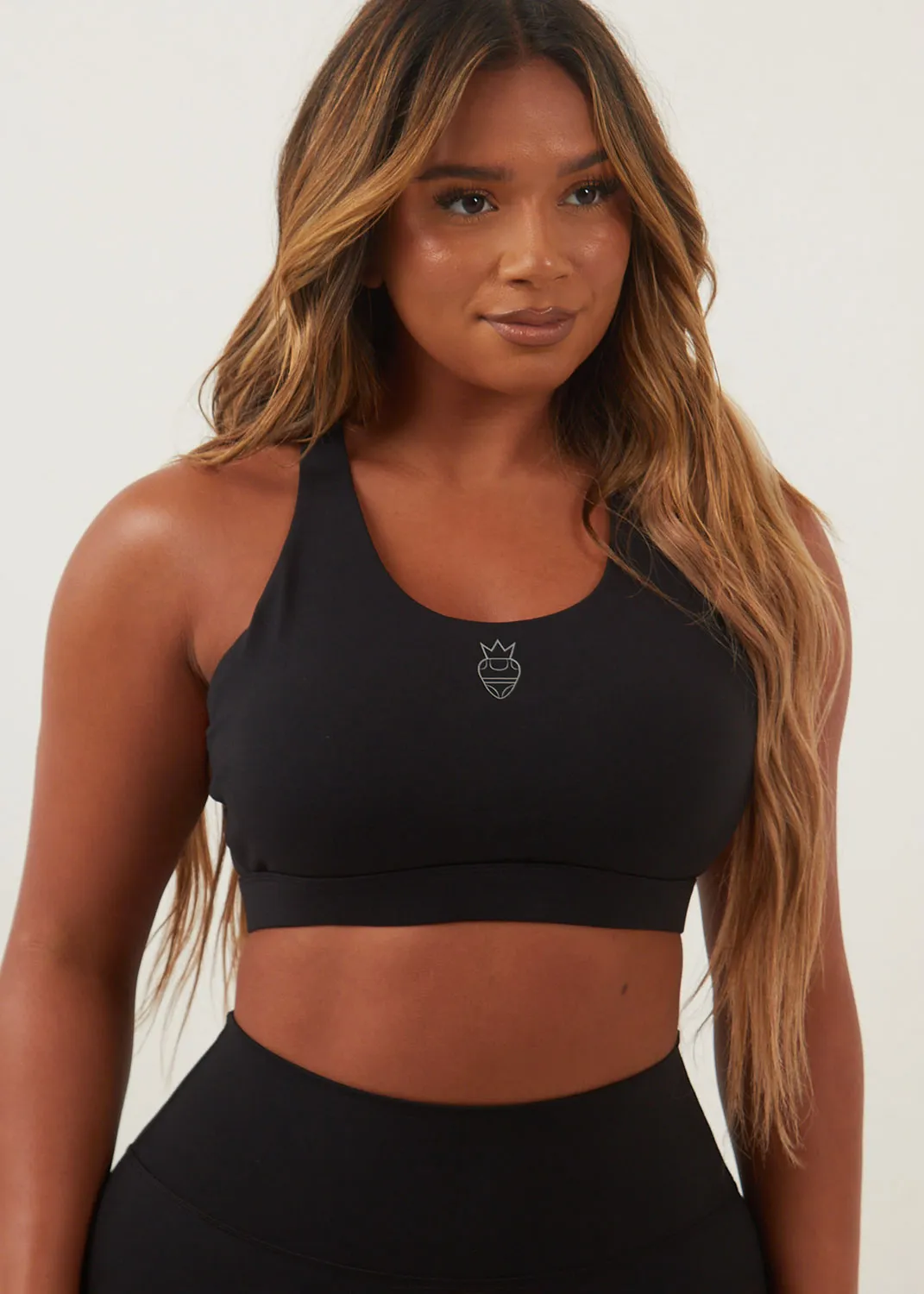 Black Seamless Sports Bra