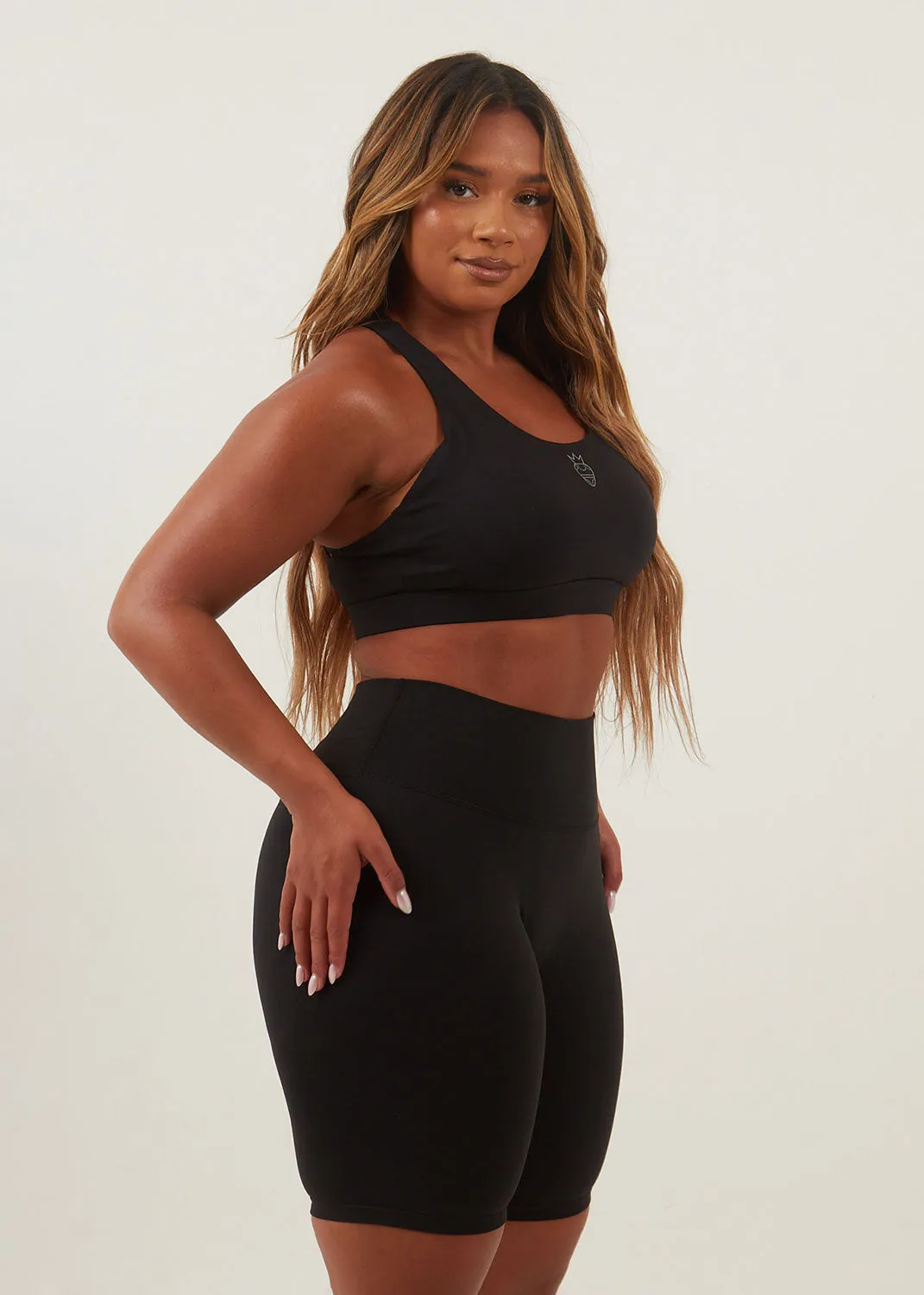 Black Seamless Sports Bra