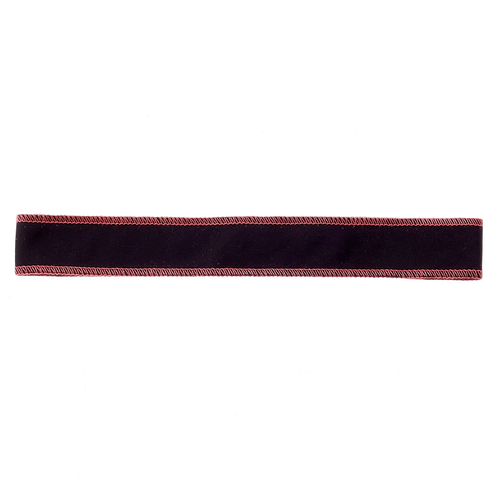 Black with Pink Stitching Non-Slip Headband