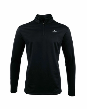 Black Classic Quarter Zip LaserCutVents NonFade Dye