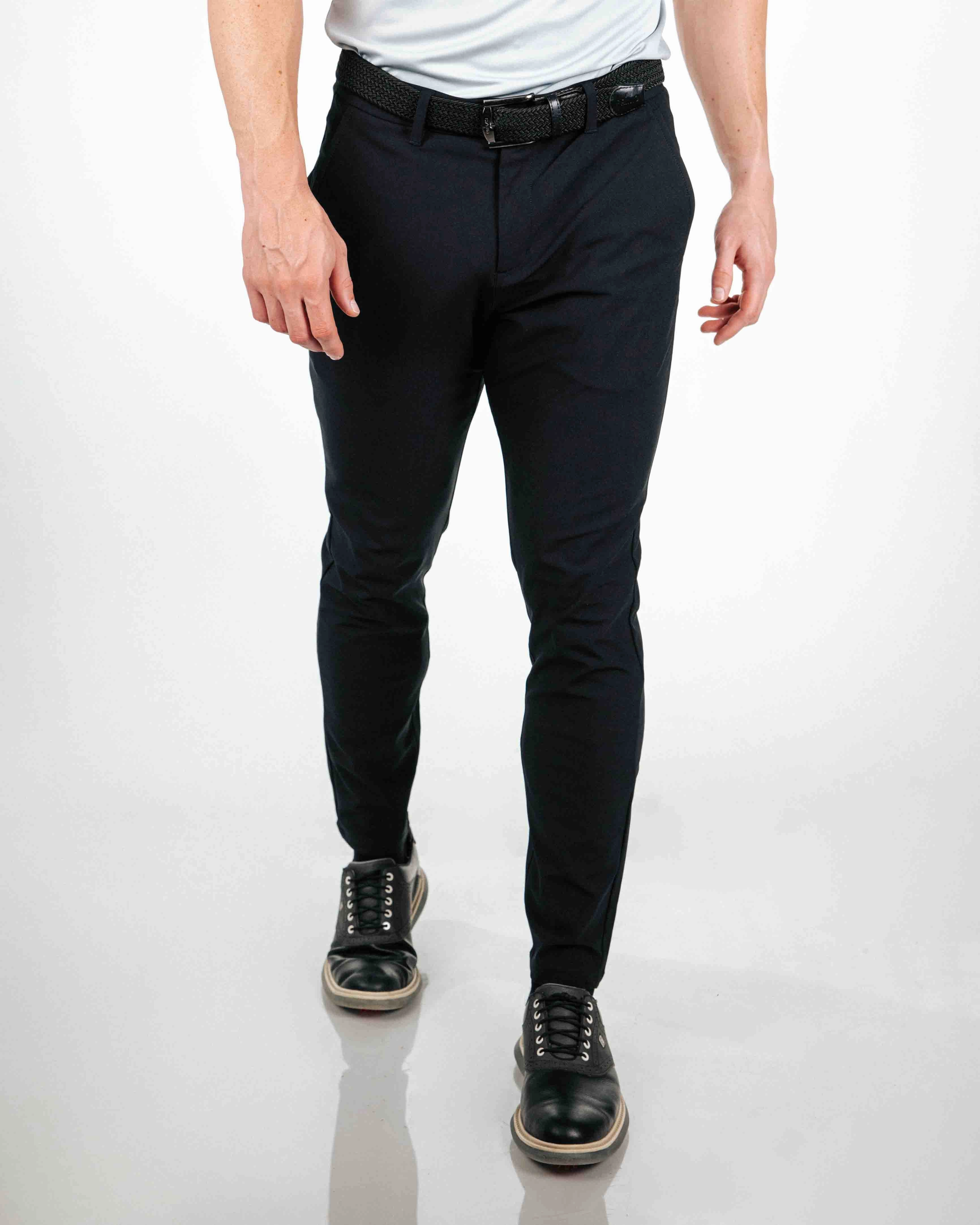 Black Traditional Pants pilling resistant Casual Flex