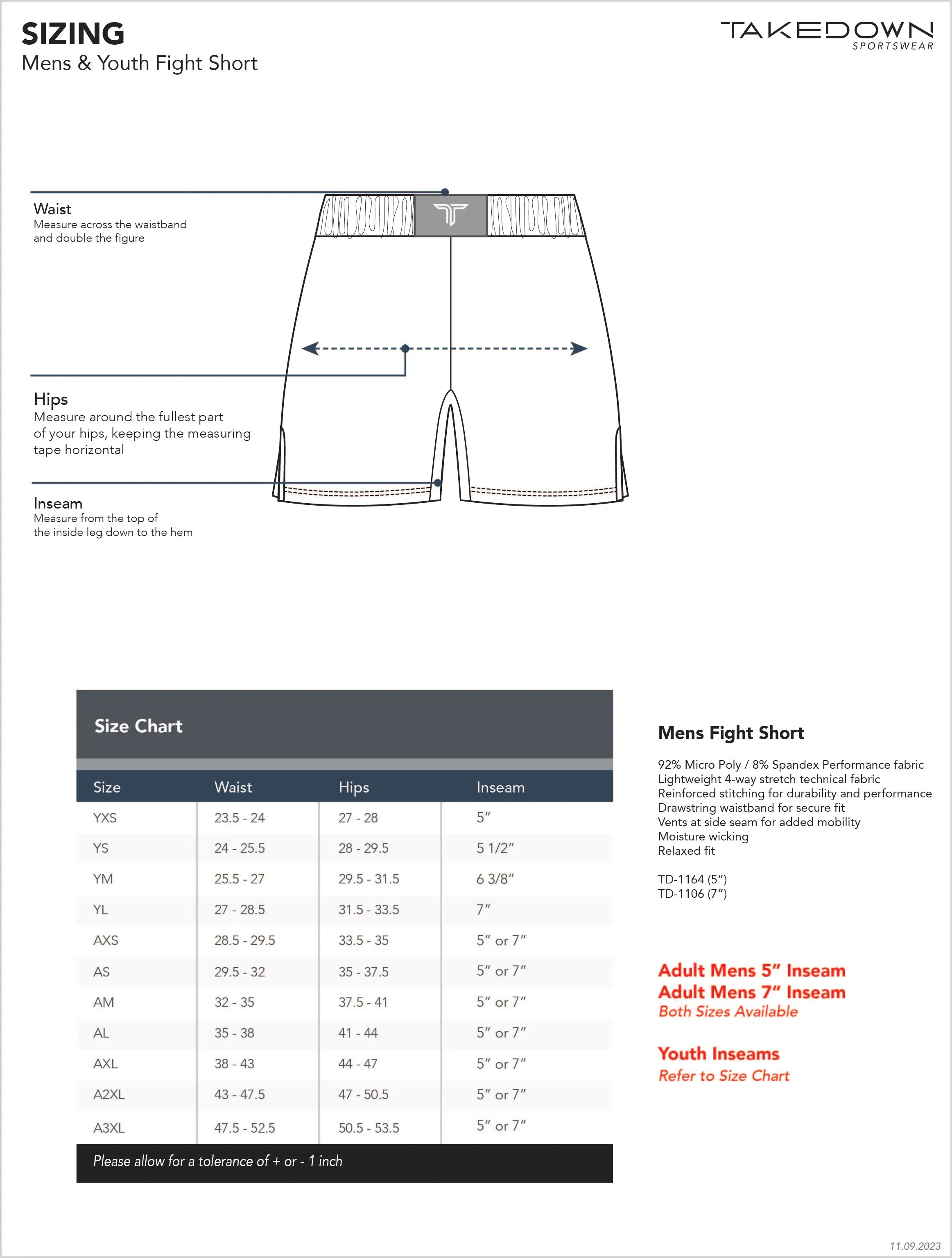 Blackout Warrior Chief Fight Shorts (5"&7“ Inseam)