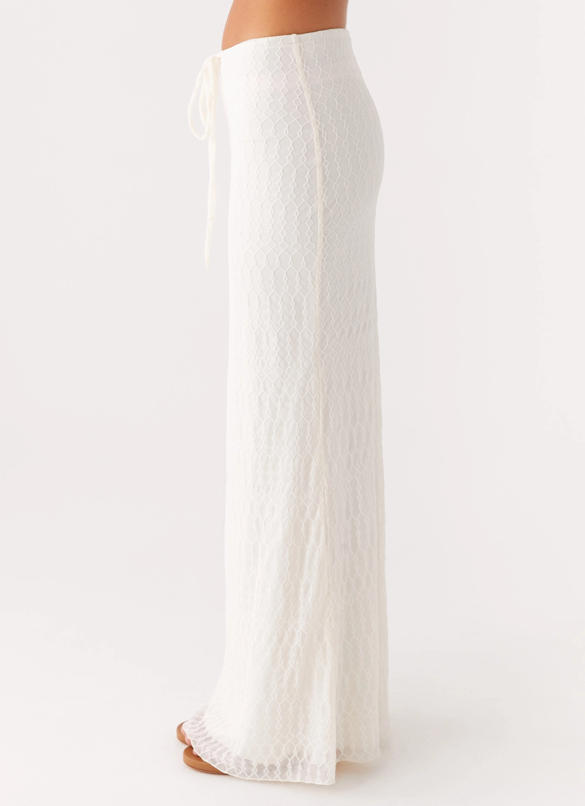 Blakely Maxi Skirt - Ivory Soft Interior StaticResistantMaterial