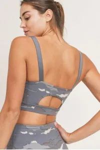 Blue Tundra Camo Sports Bra