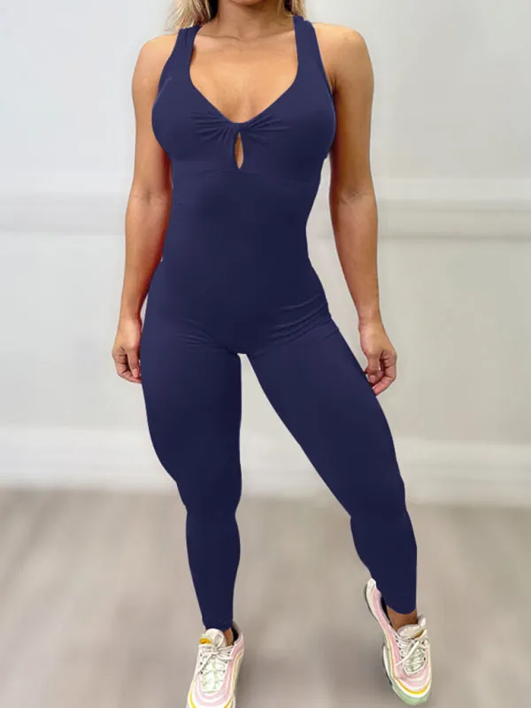 Blue Zone Planet |  backless yoga fitness jumpsuit