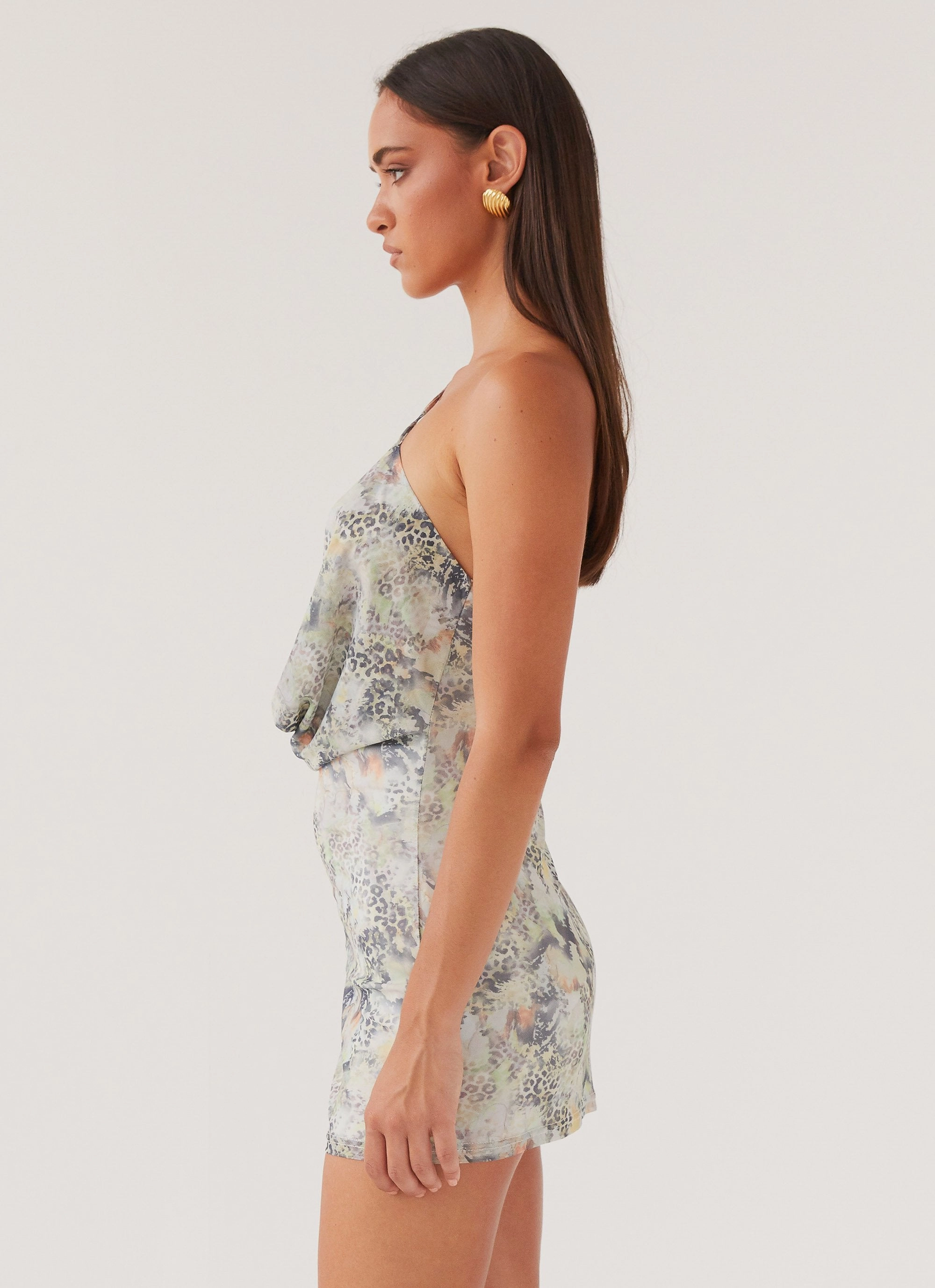 Bohemian Bliss Mesh Mini Dress - Leopard Luxe Self Power