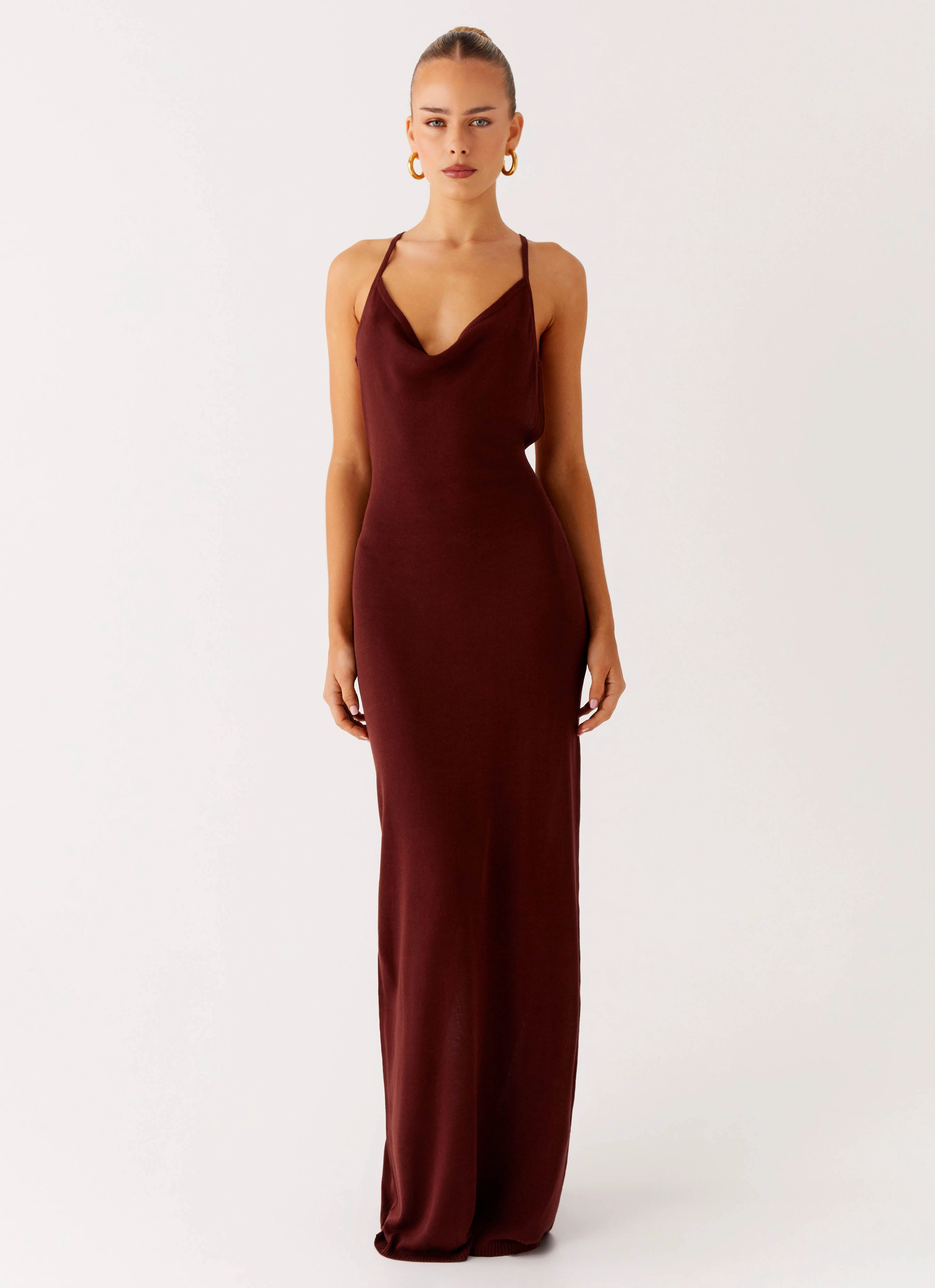Nomad Muse Maxi Dress - Chocolate Family Warm Office Mood