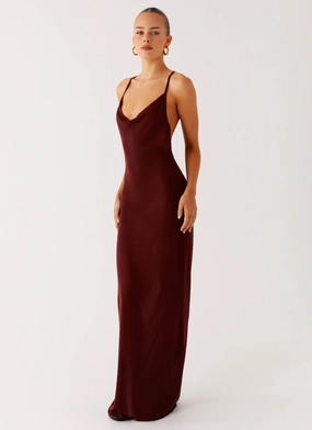 Nomad Muse Maxi Dress - Chocolate Versatile Layers Day Ready Look