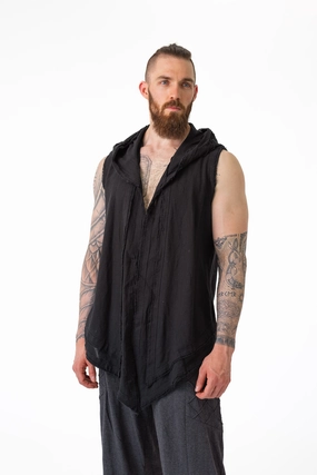 Adjustable Cuff System Self Fabric Tie Boho Prince Vest