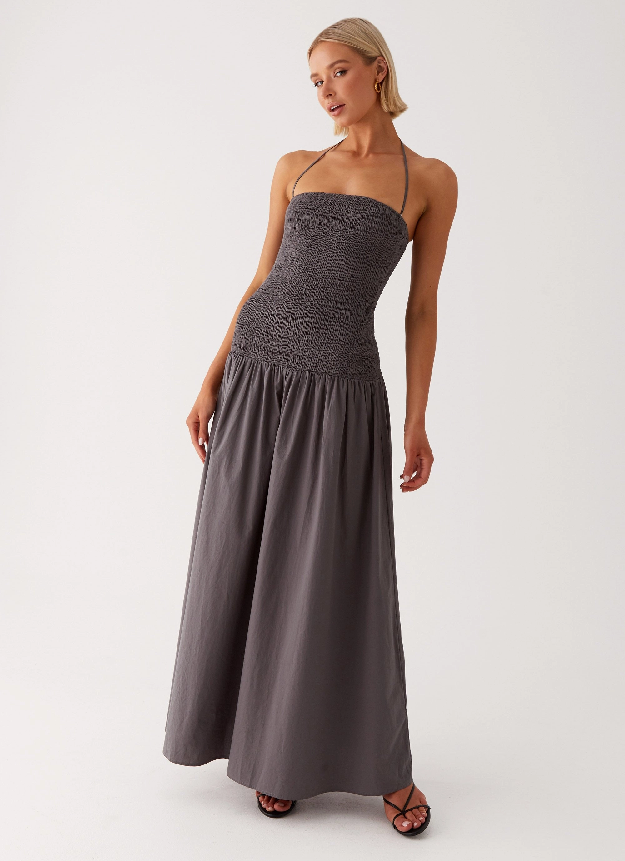 Trend Smart Zahra Maxi Dress - Charcoal