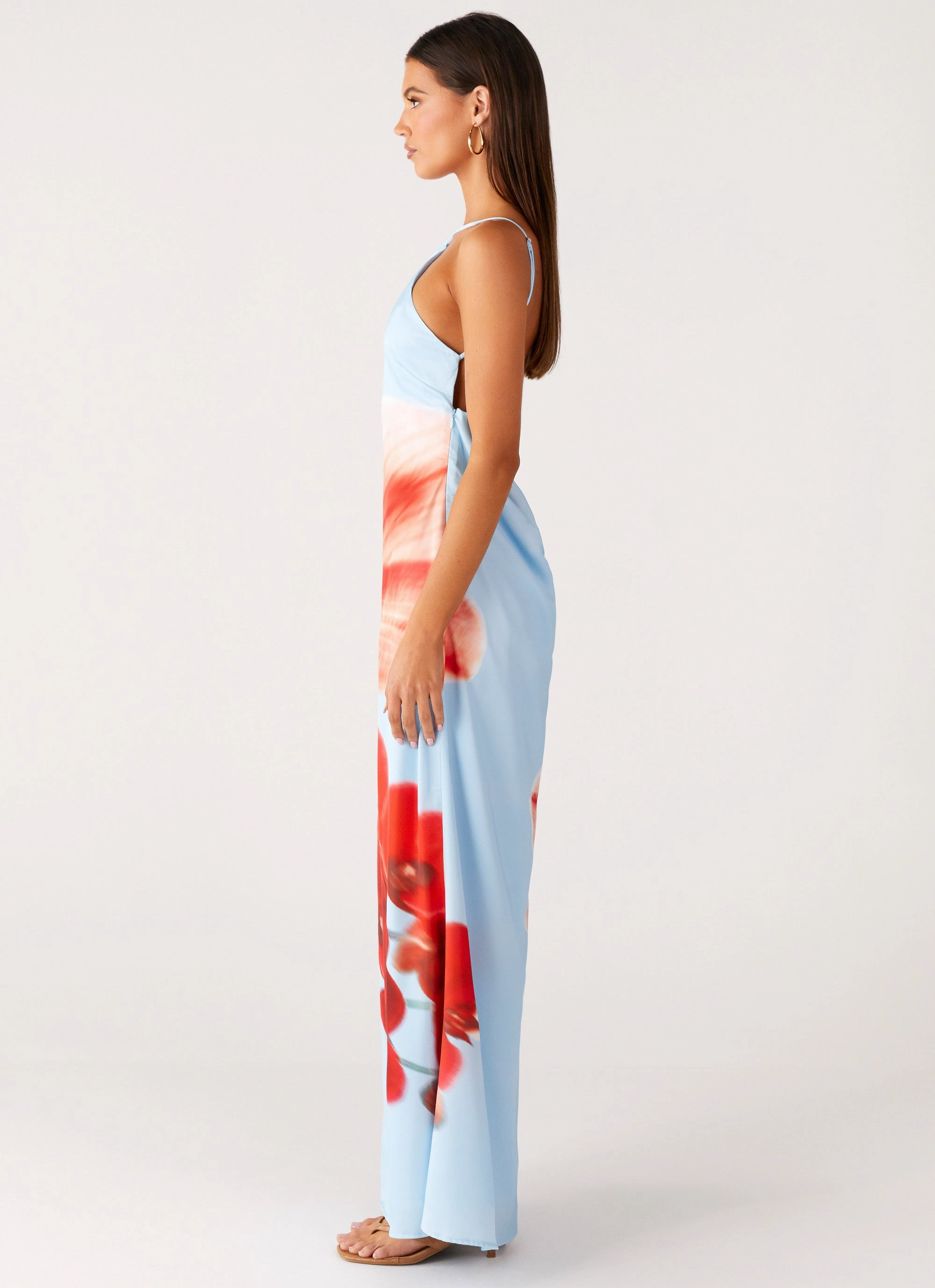 Cool Motion Chloe Maxi Dress - Turquoise Bloom
