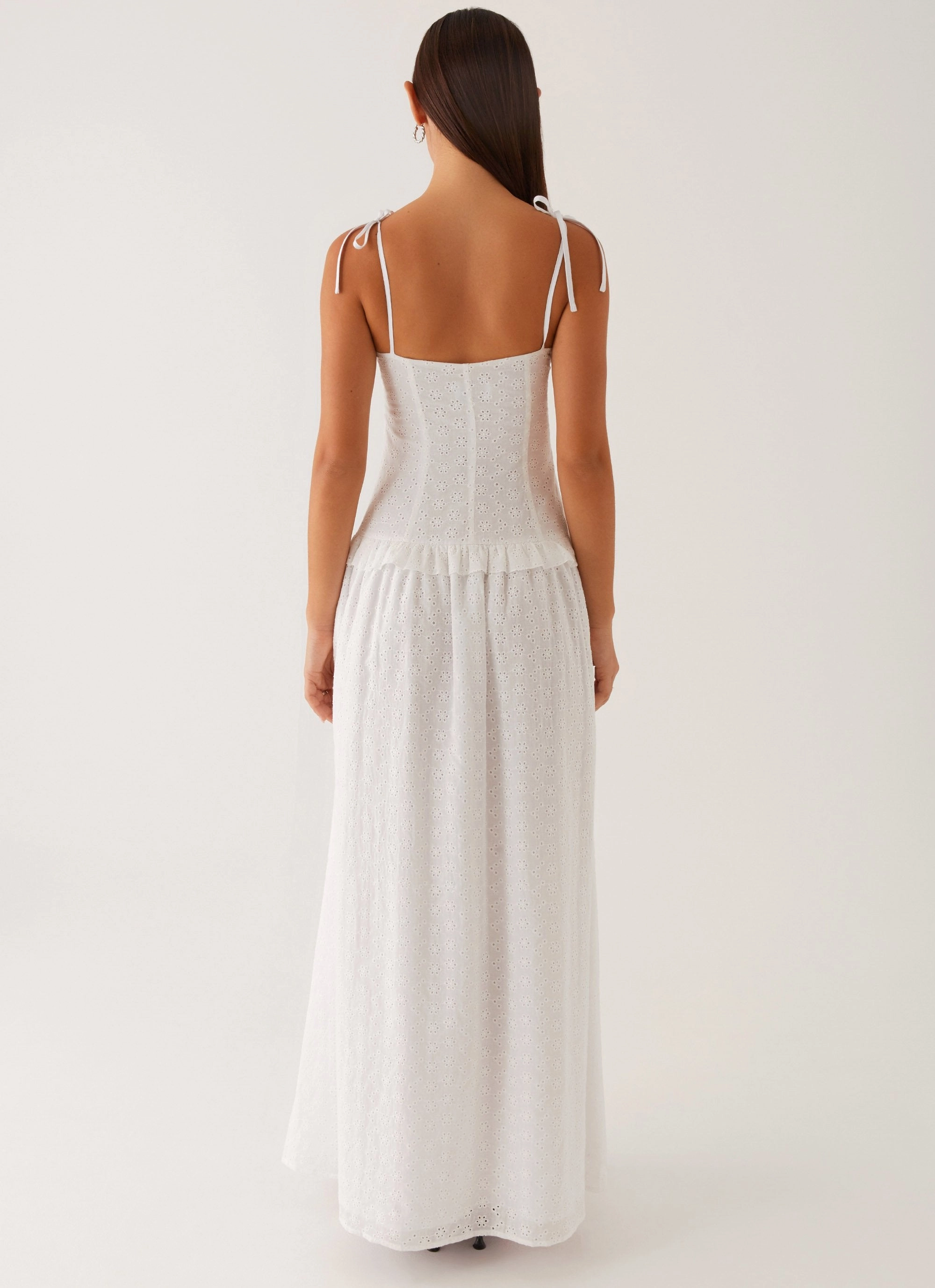 Effortless Layer Wear Relaxed Style Wear Reveria Twist Maxi Dress - Ivory