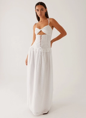 Contemporary Fit Love Blend Reveria Twist Maxi Dress - Ivory