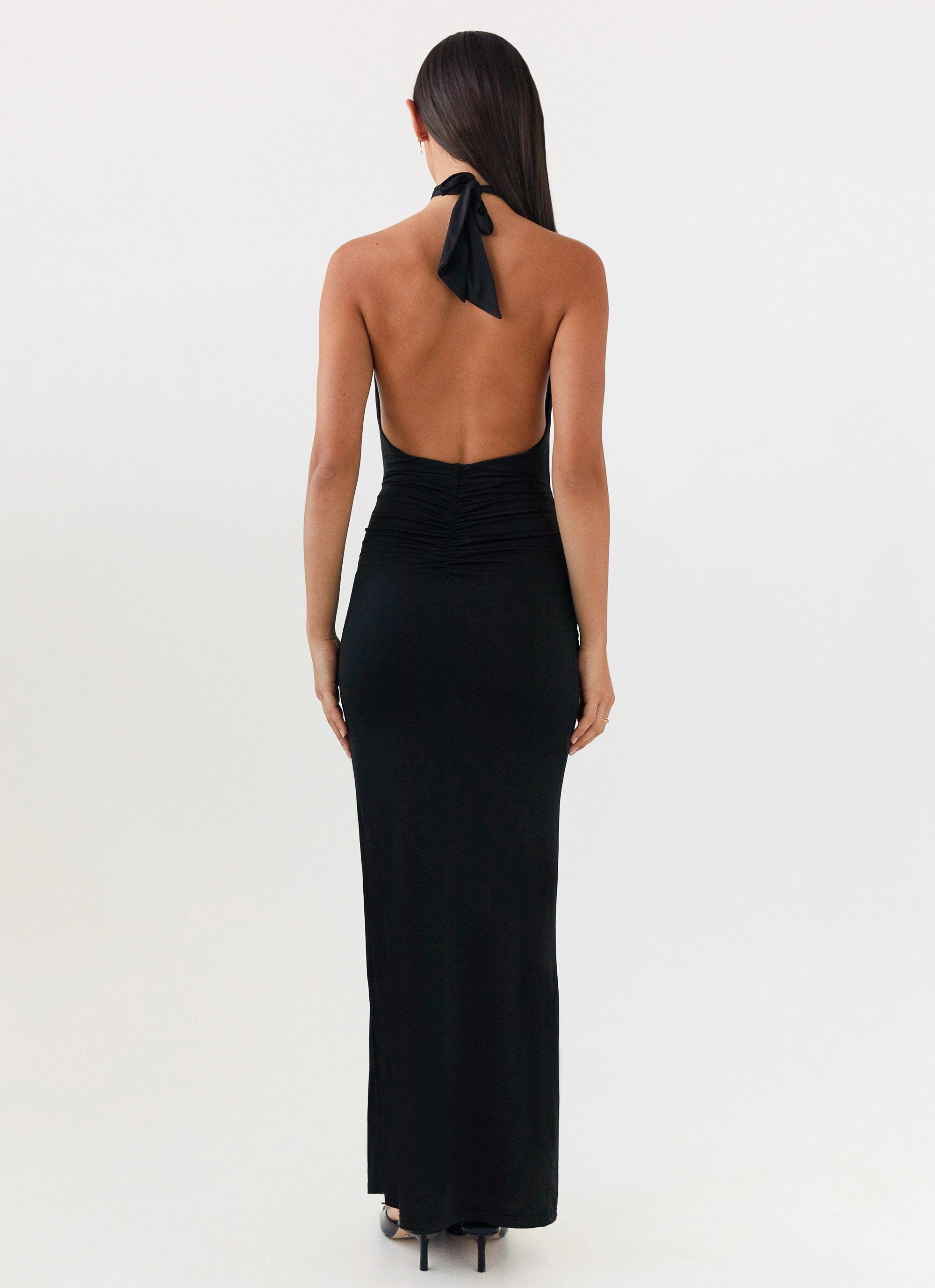 Street Flex Understated Charm Samara Halterneck Maxi Dress - Black