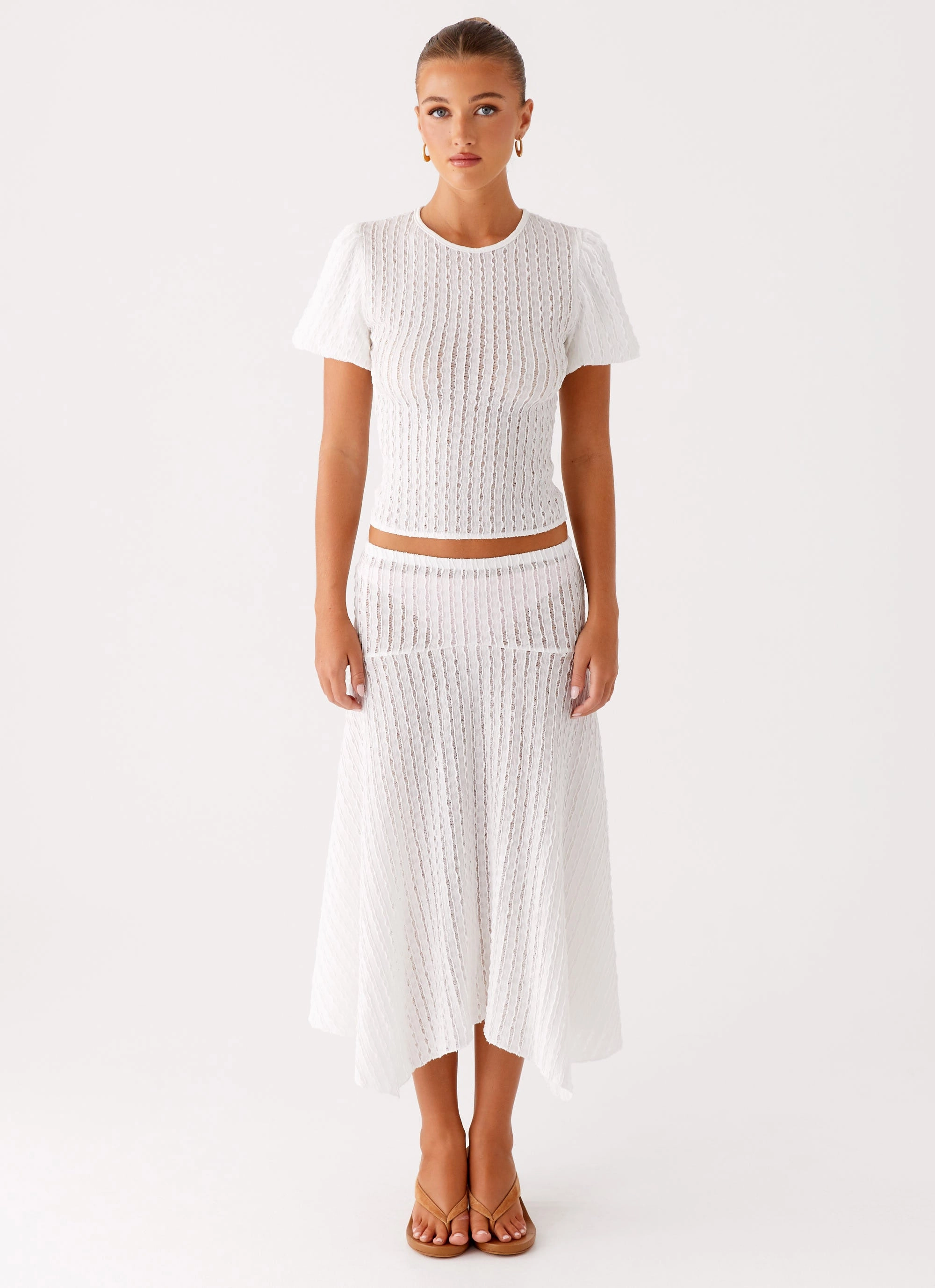 ZeroWaste Construction Relaxed Blouse Katta Top - Ivory