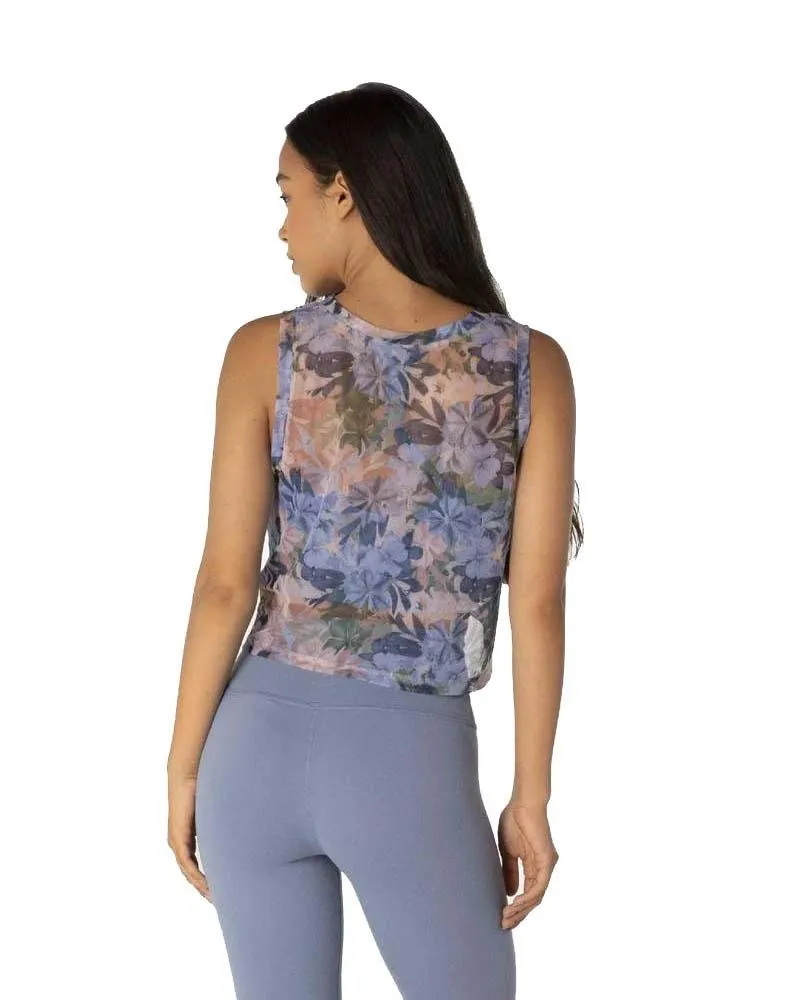 Botanical Bouquet Mesh Balanced Cropped Tank