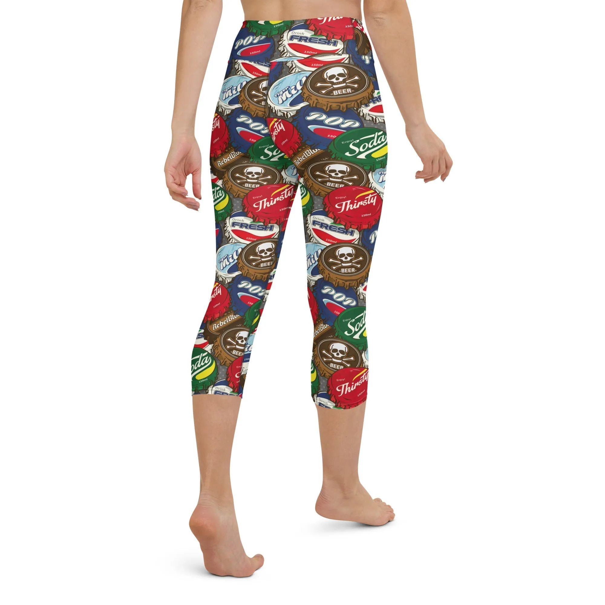 Bottle Caps Yoga Capris