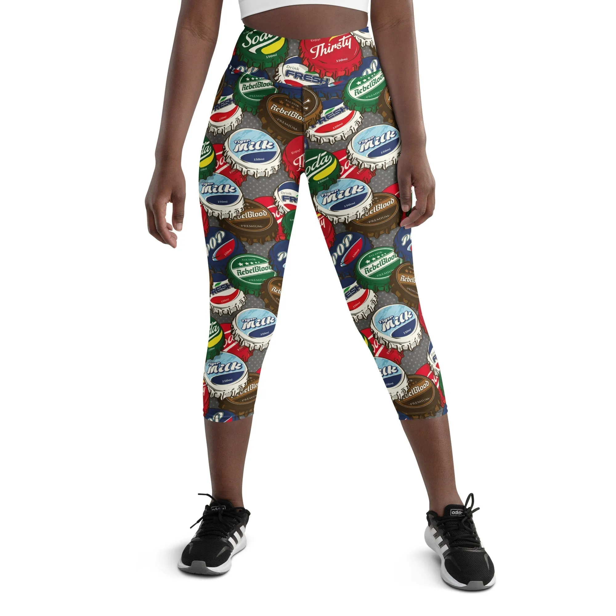Bottle Caps Yoga Capris