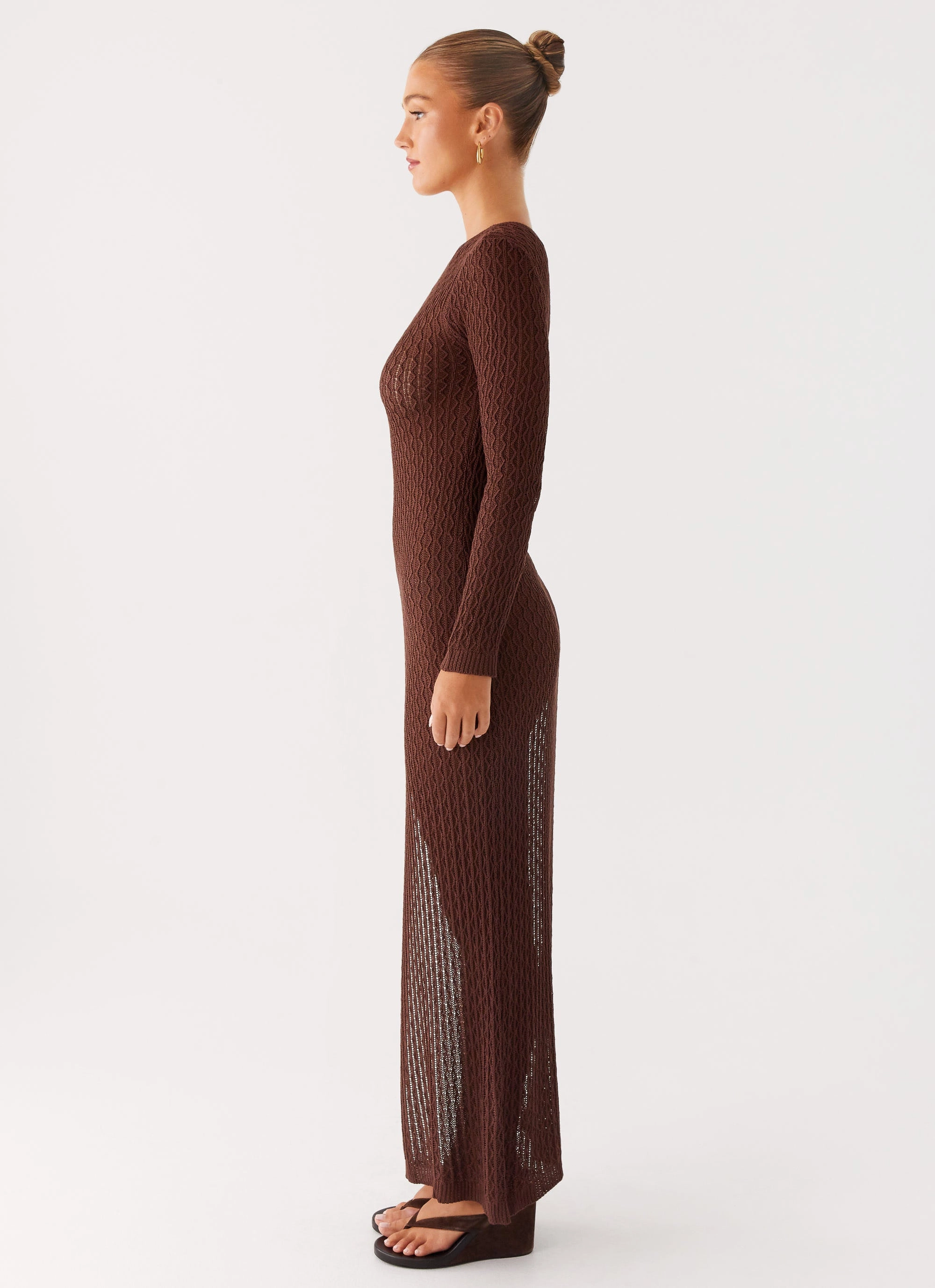 Kerri Knit Maxi Dress - Dark Chocolate Casual Comfort