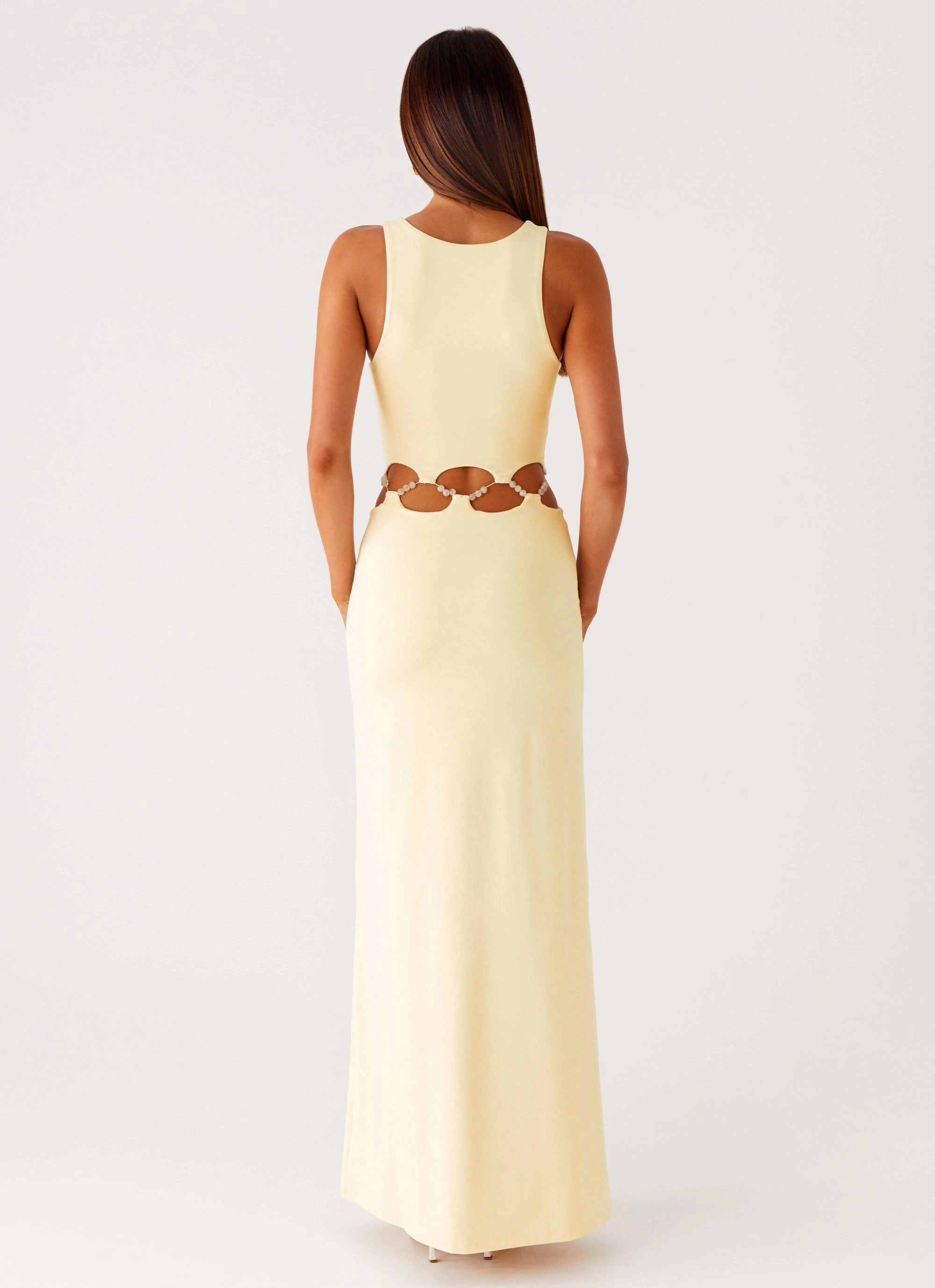 Dreamboat Beaded Maxi Dress - Yellow Relaxed Comfort Look