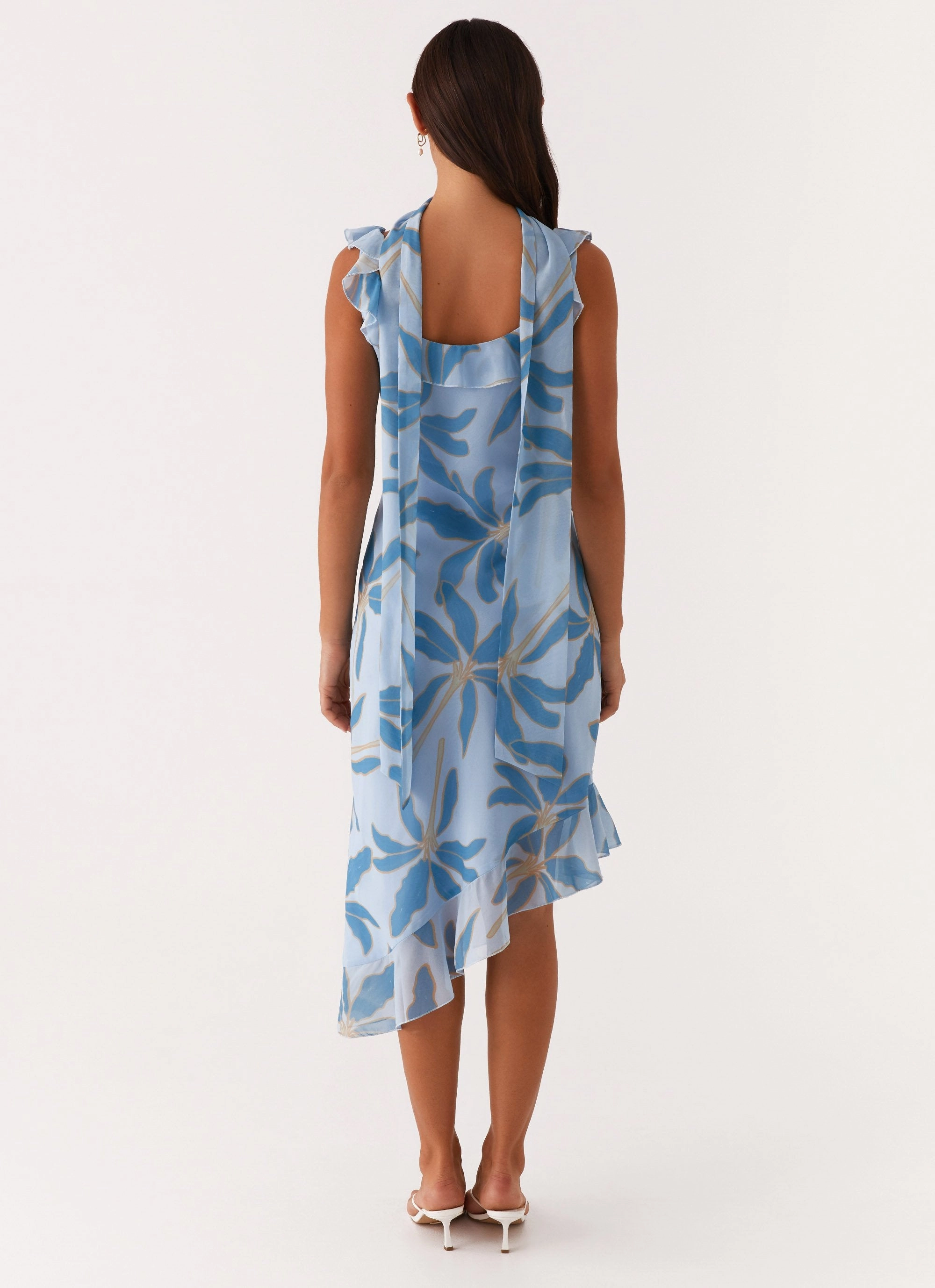 Fariday Midi Dress - Opulent Blue Silky Shape